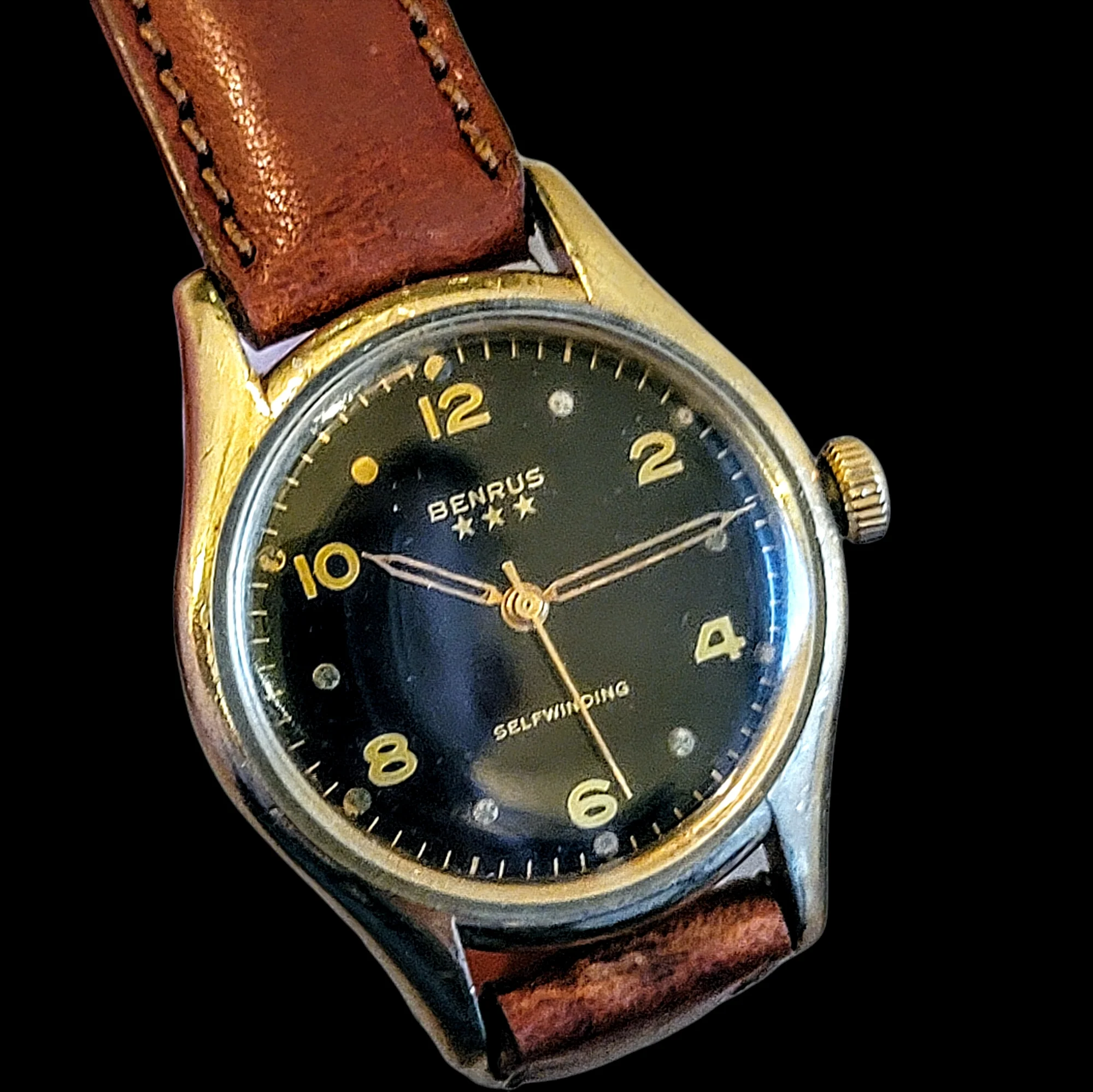 1950's  BENRUS Self-Winding Watch 17 Jewels Model CF 1 Cal. ETA 1256 Swiss - Image 13
