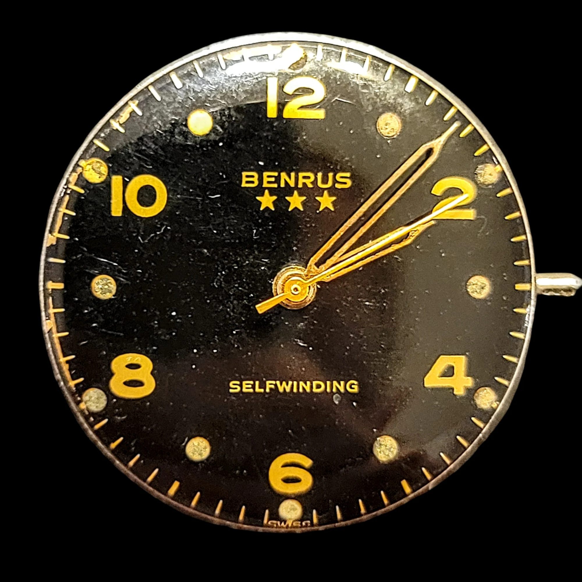 1950's  BENRUS Self-Winding Watch 17 Jewels Model CF 1 Cal. ETA 1256 Swiss - Image 17