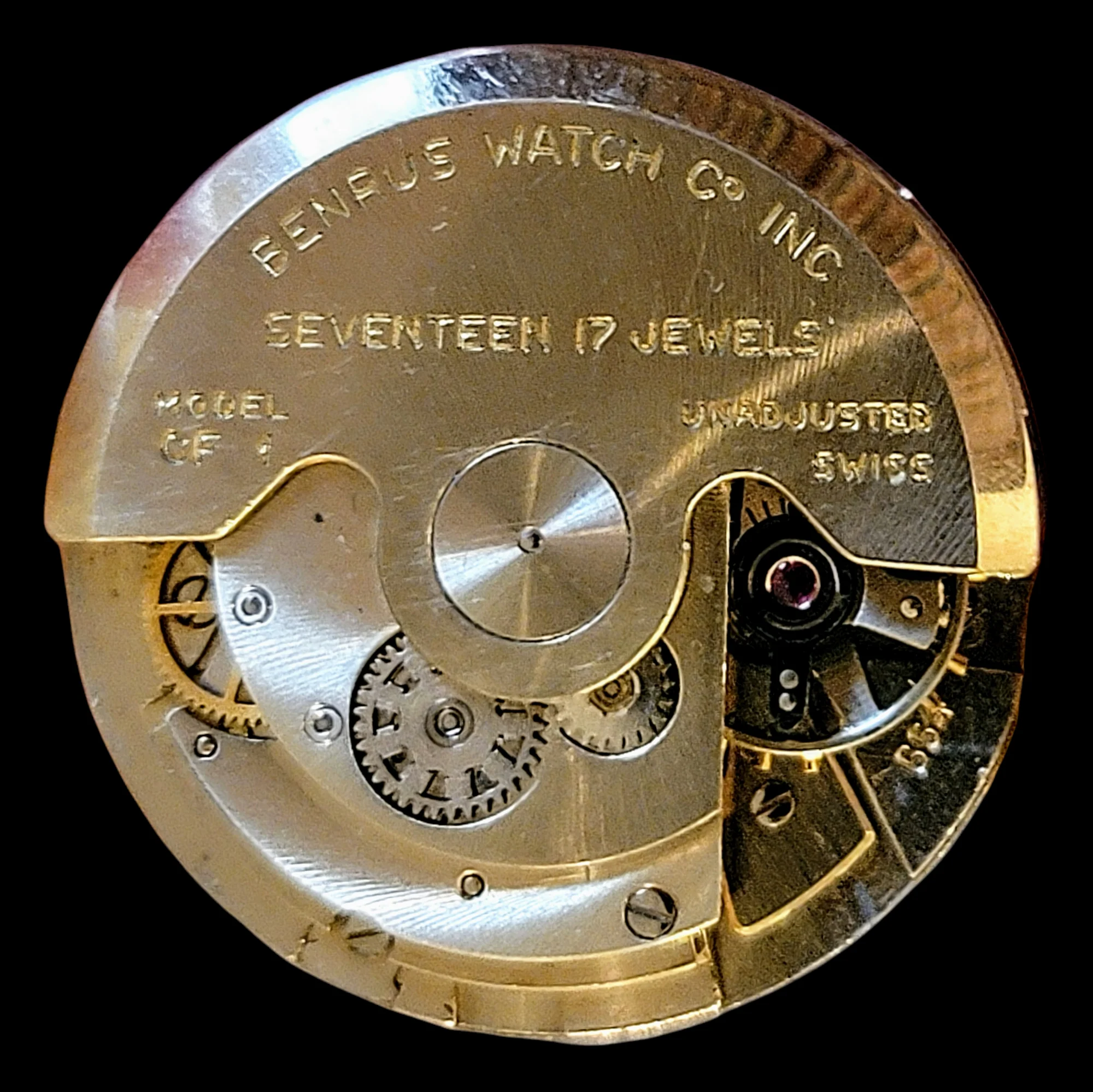 1950's  BENRUS Self-Winding Watch 17 Jewels Model CF 1 Cal. ETA 1256 Swiss - Image 19