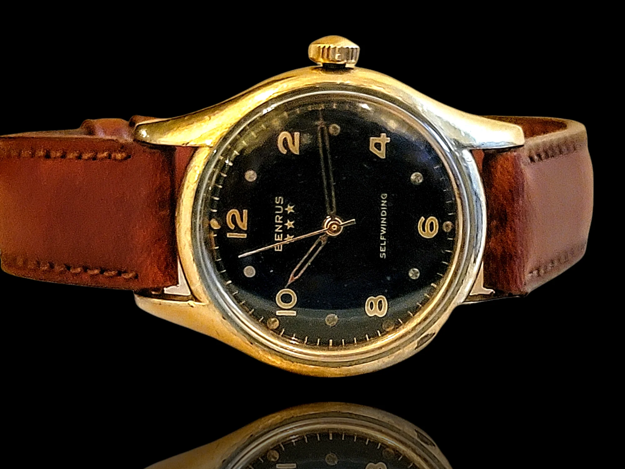 1950's  BENRUS Self-Winding Watch 17 Jewels Model CF 1 Cal. ETA 1256 Swiss - Image 6