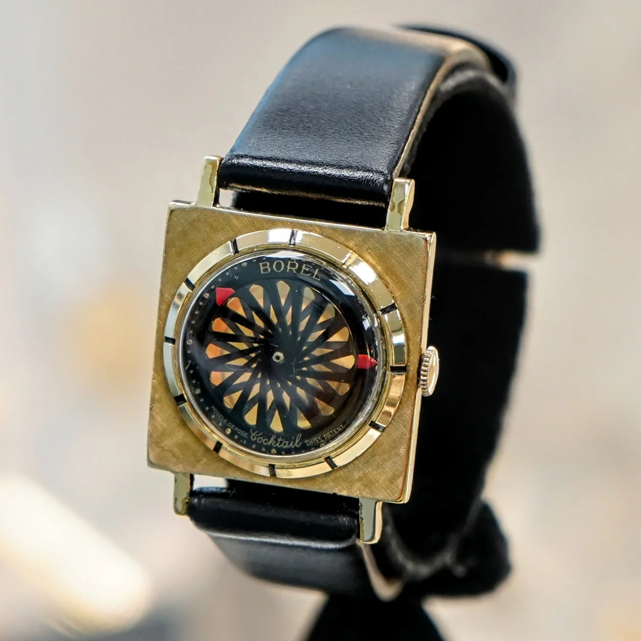 1950s ERNEST BOREL Cocktail Watch Kaleidoscope Dial 26mm Swiss Wristwatch - Image 5