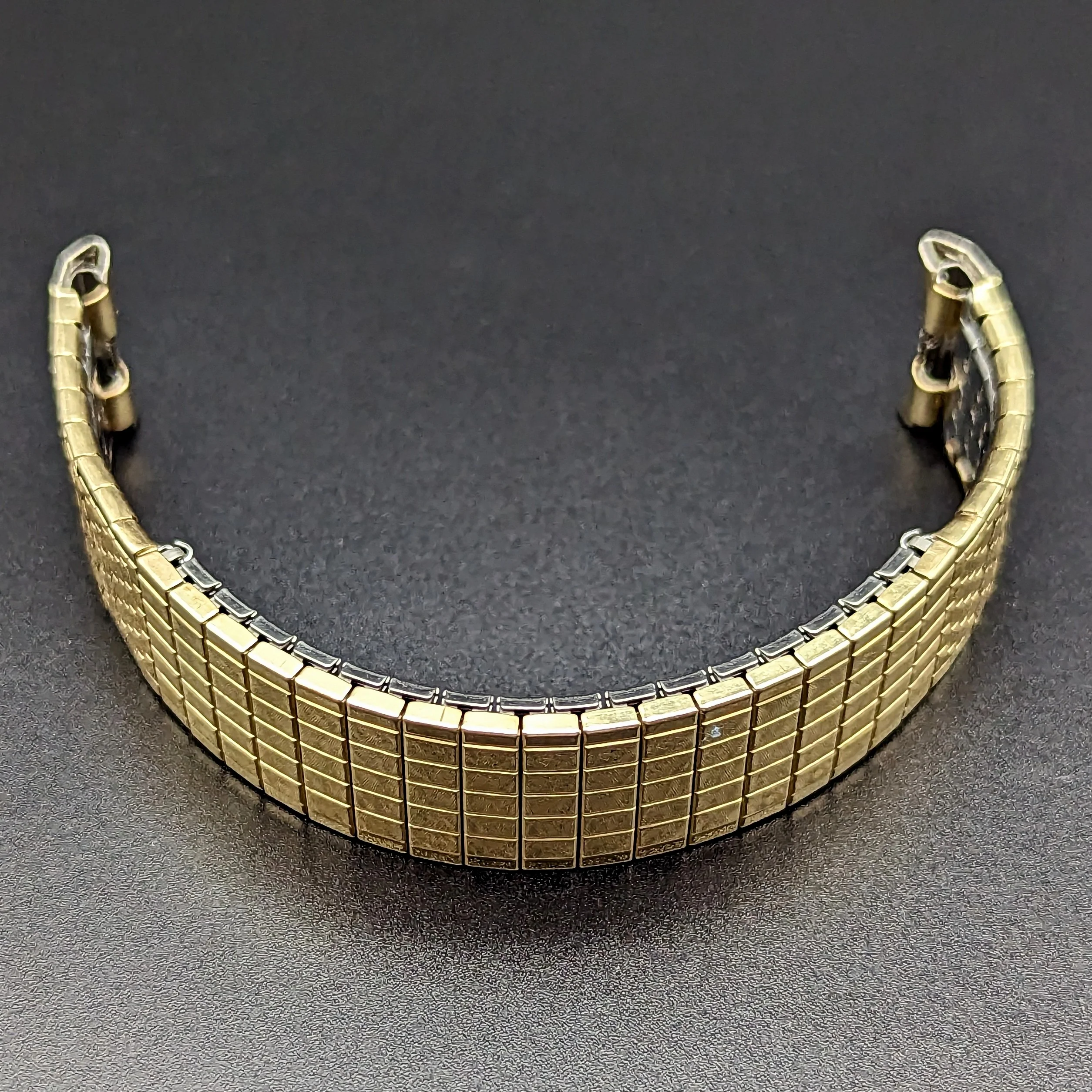 1950s SPEIDEL 17mm Flex Watchband Center Scissor Expansion Bracelet 10K GF - Image 10
