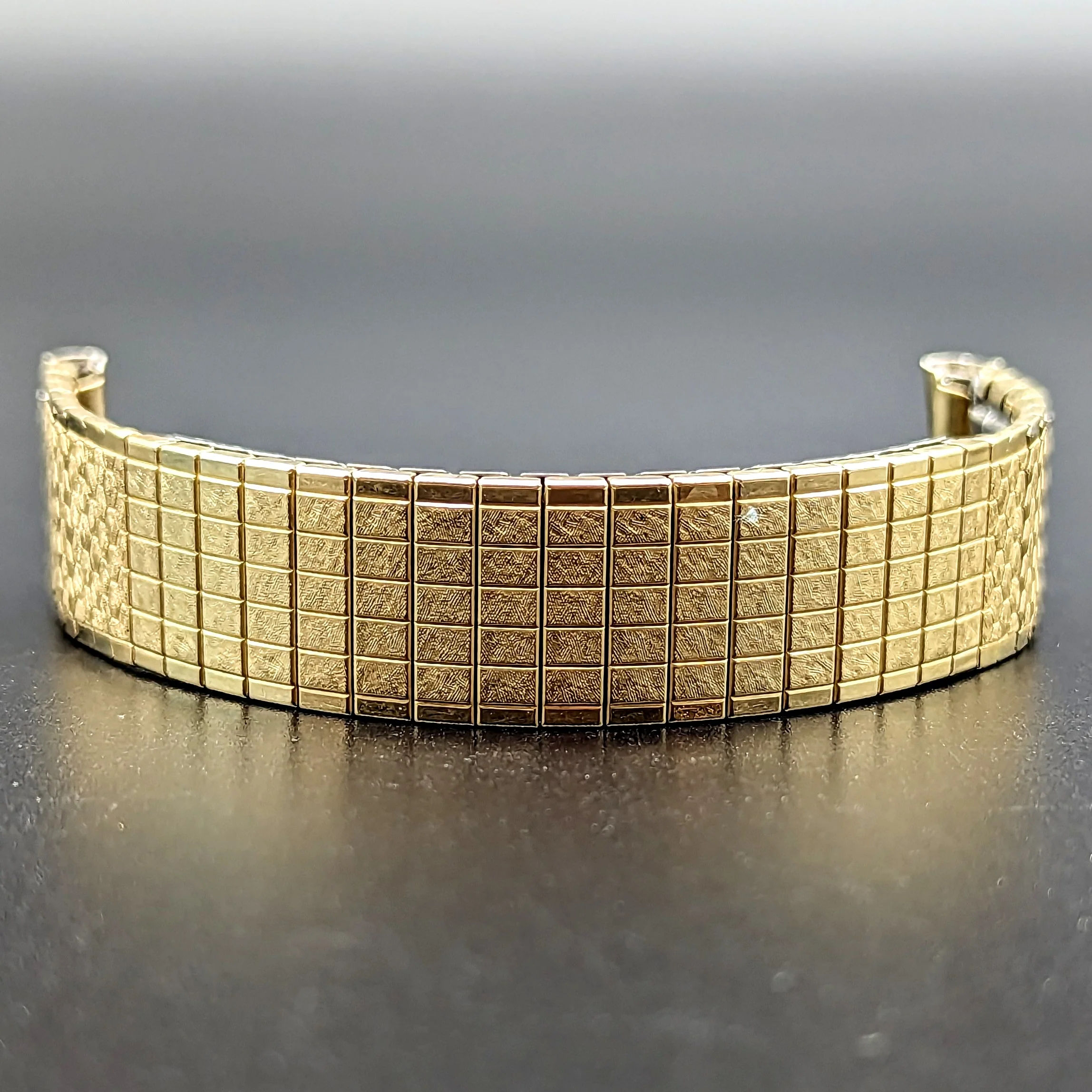 1950s SPEIDEL 17mm Flex Watchband Center Scissor Expansion Bracelet 10K GF - Image 11