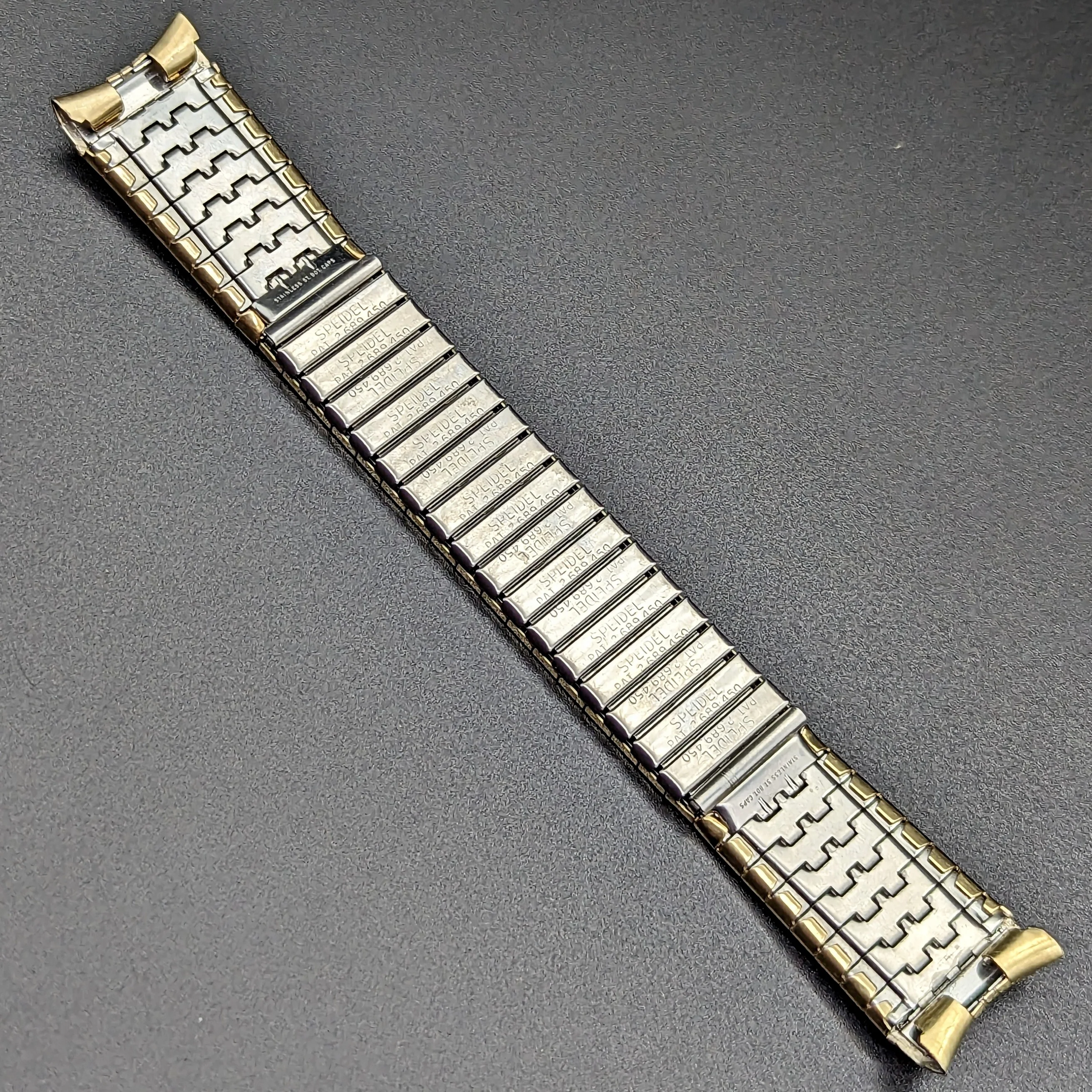 1950s SPEIDEL 17mm Flex Watchband Center Scissor Expansion Bracelet 10K GF - Image 12