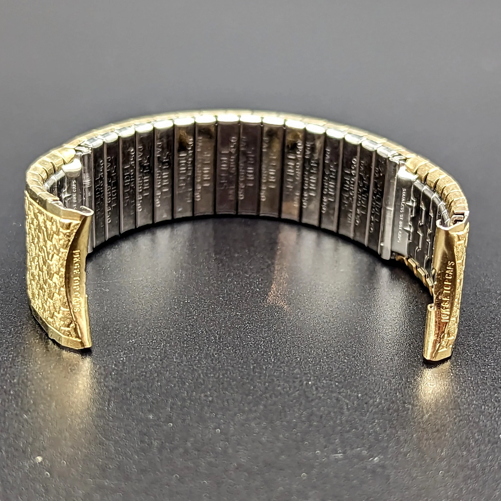 1950s SPEIDEL 17mm Flex Watchband Center Scissor Expansion Bracelet 10K GF - Image 5
