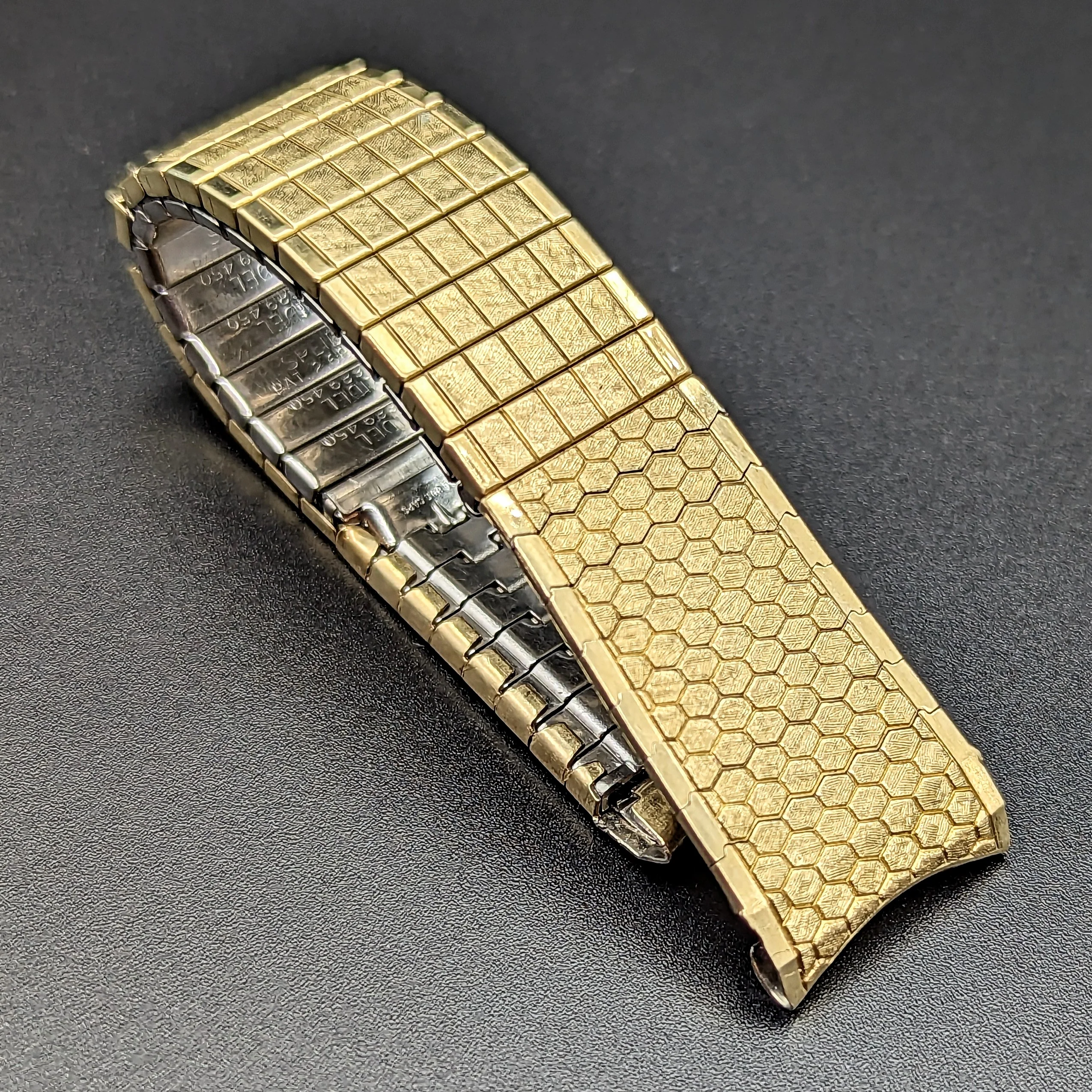 1950s SPEIDEL 17mm Flex Watchband Center Scissor Expansion Bracelet 10K GF - Image 6