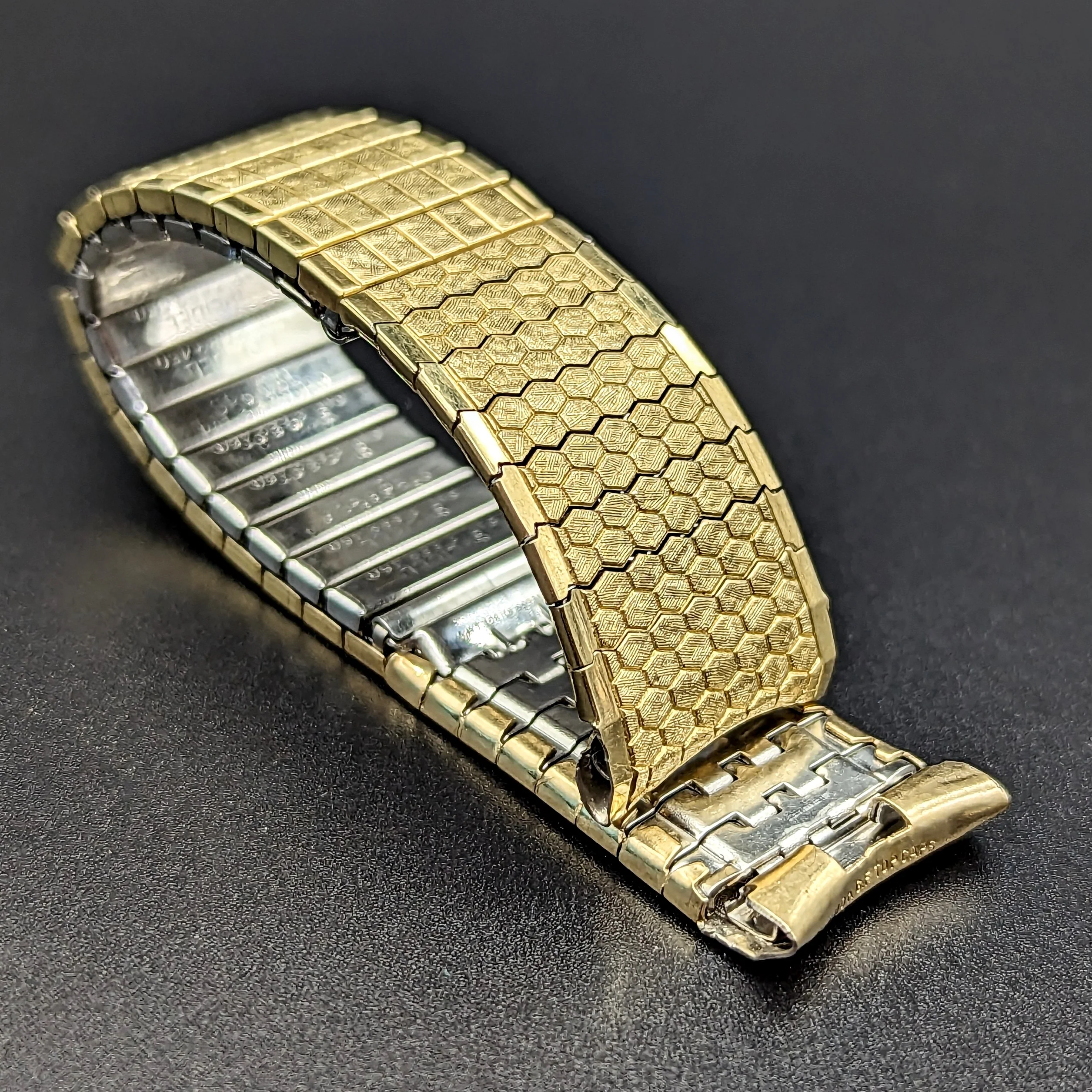 1950s SPEIDEL 17mm Flex Watchband Center Scissor Expansion Bracelet 10K GF - Image 7
