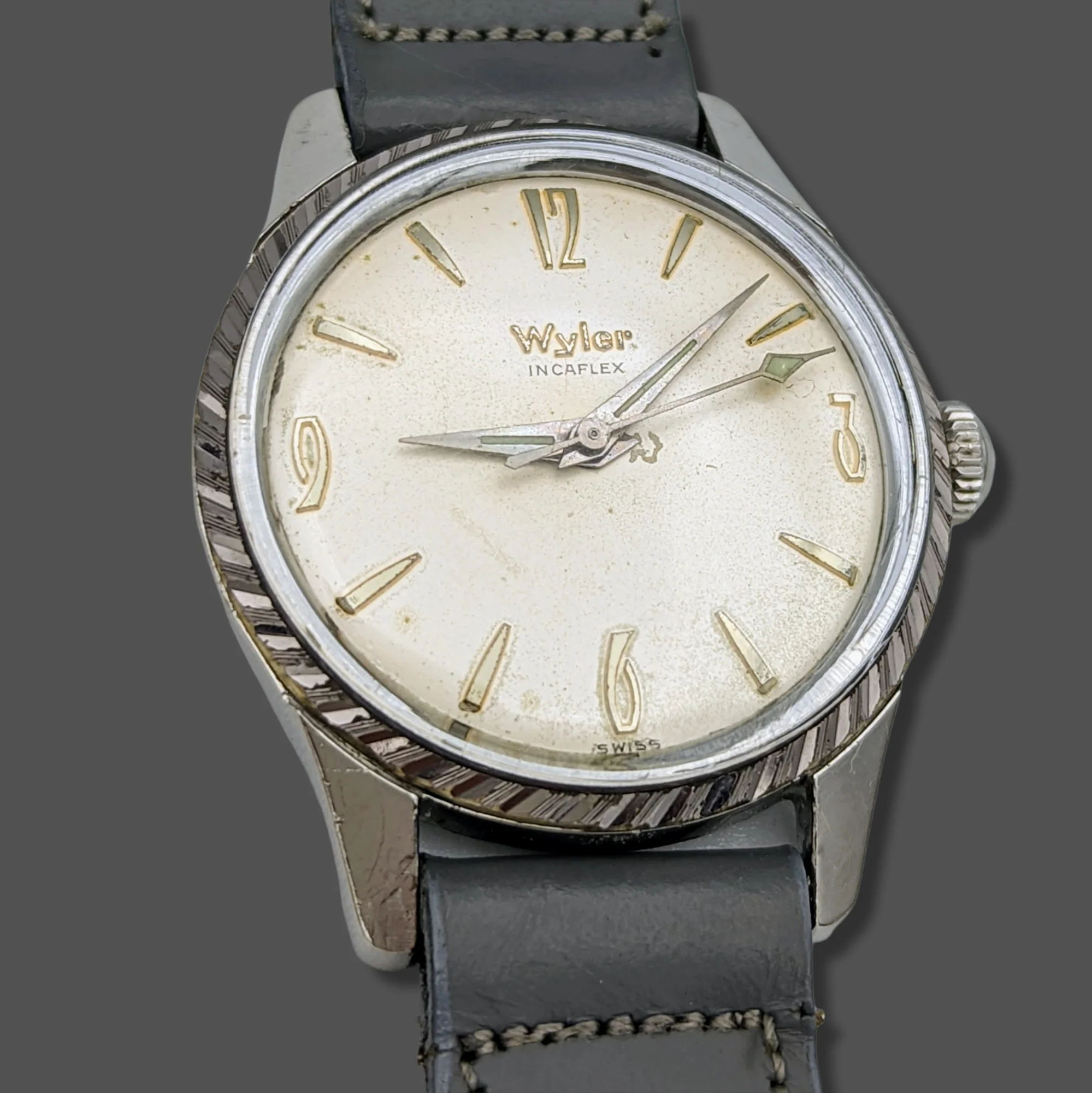 1950's WYLER Incaflex Watch 17 Jewels Cal. WM 29 / ETA 1100 Swiss - Image 9