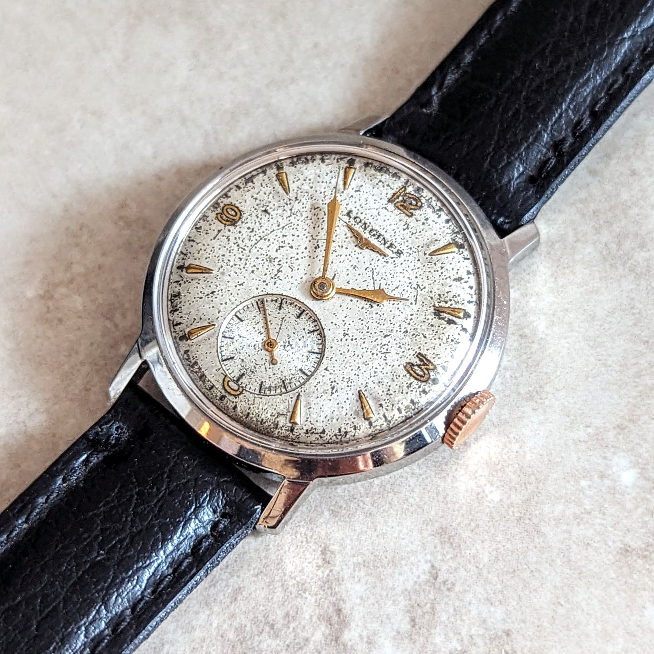 1951 LONGINES Wristwatch 17 Jewels Cal. 27M 34mm Vintage Watch All SS - Image 5