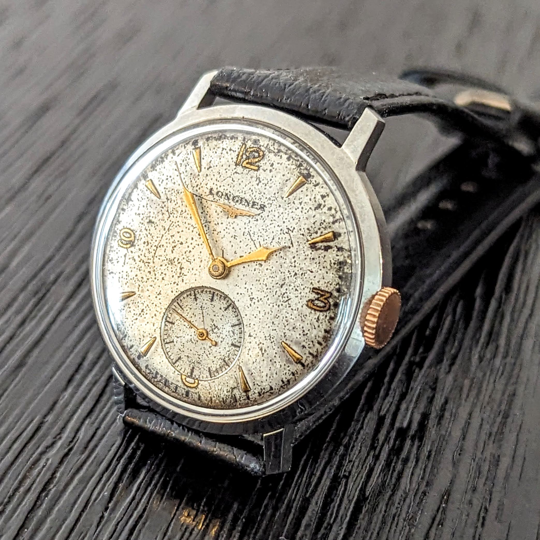 1951 LONGINES Wristwatch 17 Jewels Cal. 27M 34mm Vintage Watch All SS - Image 8