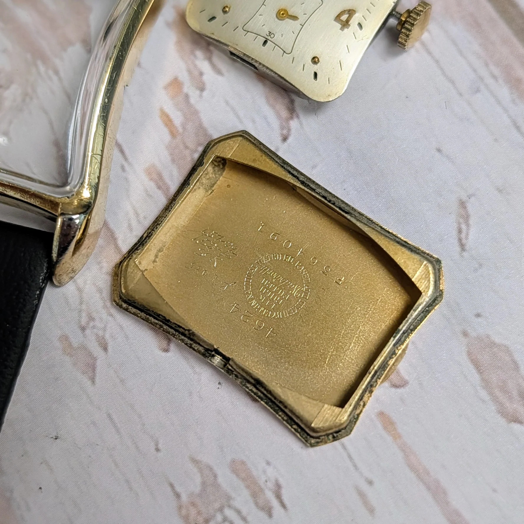1951 Lord Elgin "Cheswick" Watch Ref. 4624 Grade 626 21 Jewels 14K GF Tank Case Vintage Wristwatch - Image 12