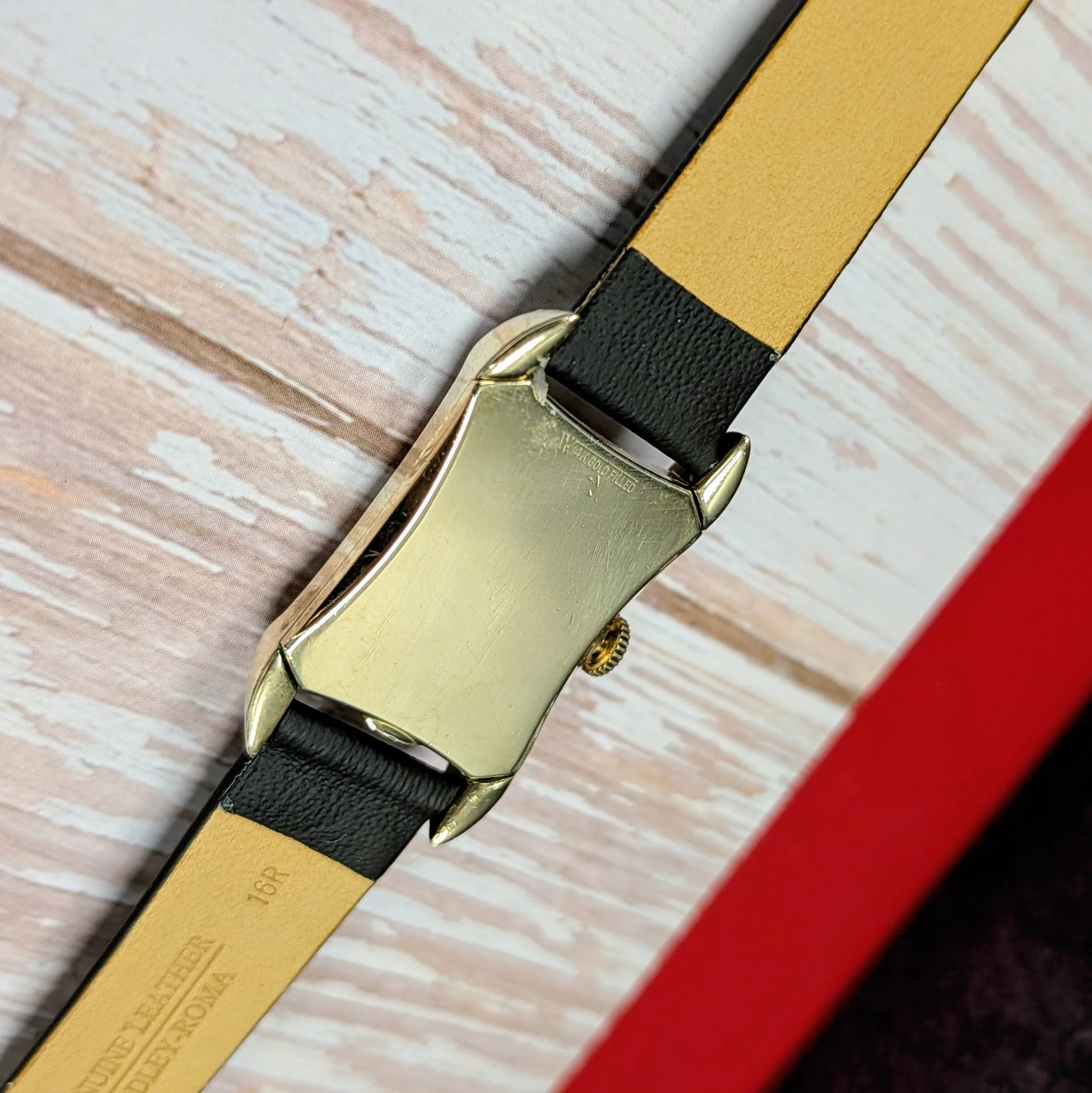 1951 Lord Elgin "Cheswick" Watch Ref. 4624 Grade 626 21 Jewels 14K GF Tank Case Vintage Wristwatch - Image 8