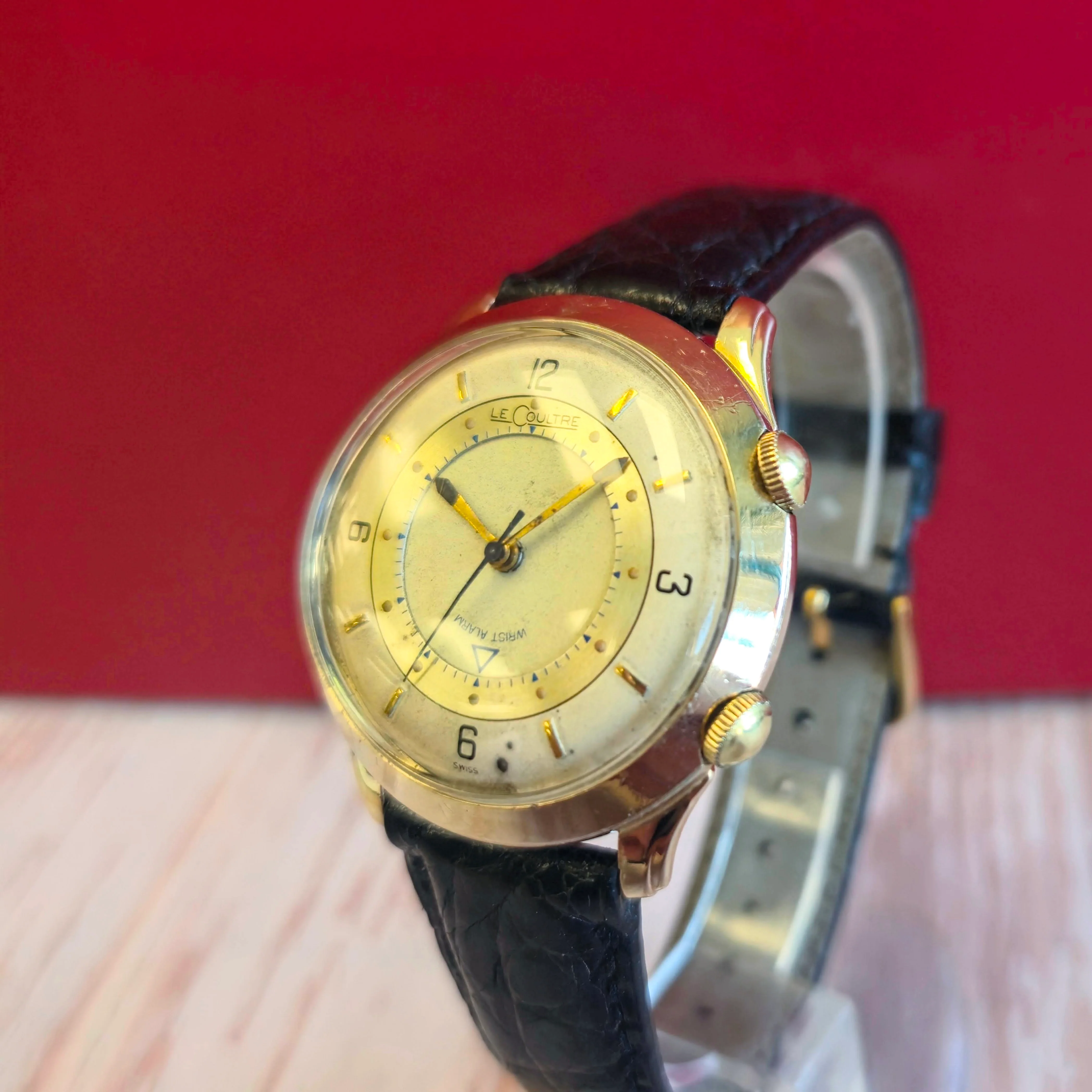 1953 LeCoultre Memovox Wrist Alarm Watch Cal. 814 17J 35mm 10K GF Wristwatch - Image 3
