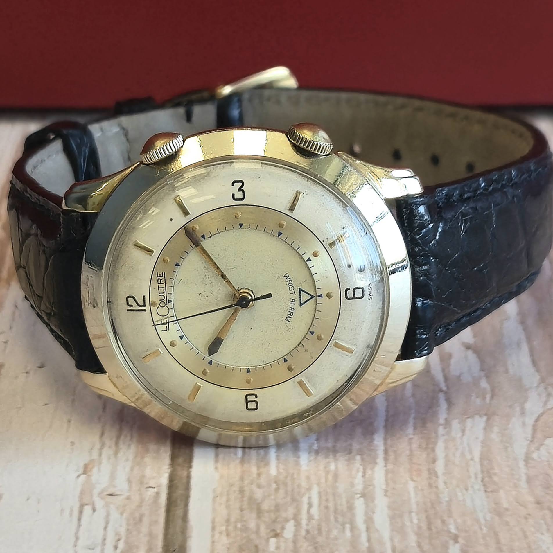 1953 LeCoultre Memovox Wrist Alarm Watch Cal. 814 17J 35mm 10K GF Wristwatch - Image 4