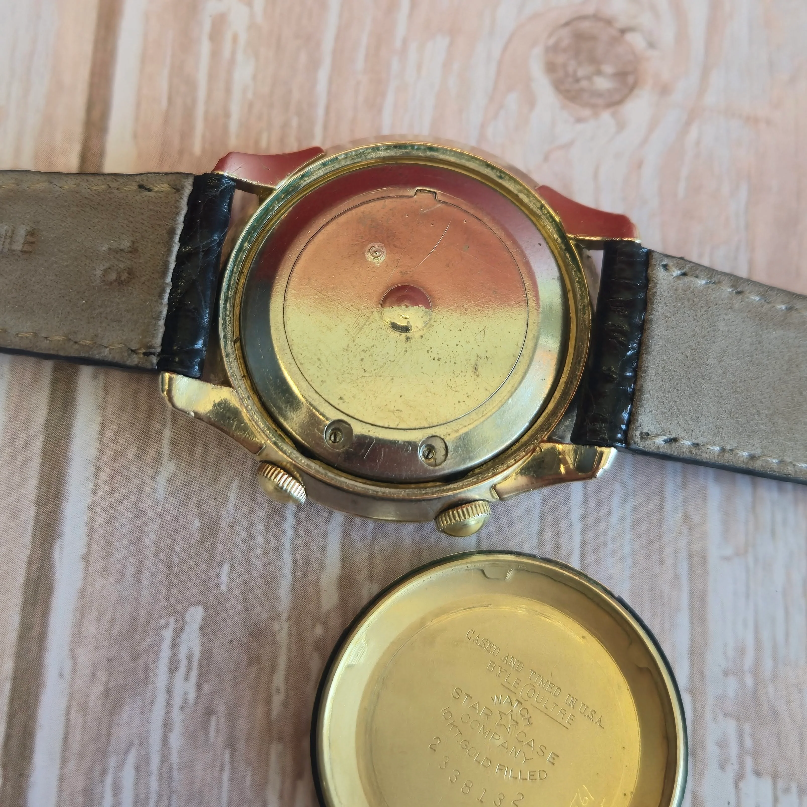 1953 LeCoultre Memovox Wrist Alarm Watch Cal. 814 17J 35mm 10K GF Wristwatch - Image 8
