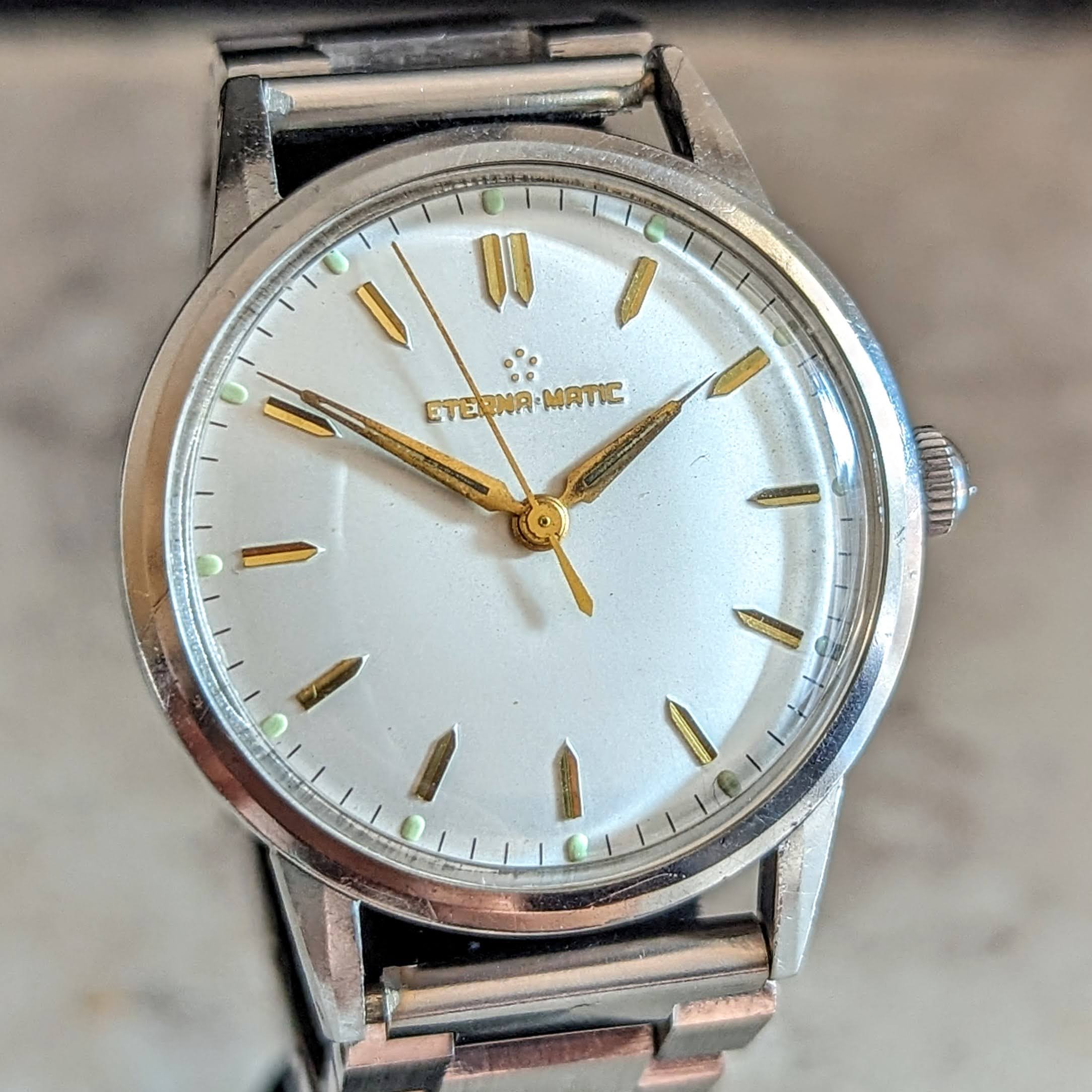 1954 ETERNA-MATIC Wristwatch Cal. Eterna 1416U 17 Jewels Automatic Watch - Image 2