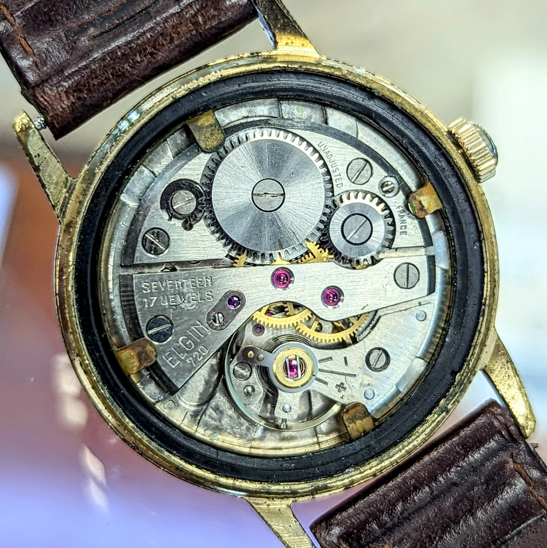 1955 ELGIN Sportsman Watch Grade 720 17 Jewels Wristwatch Ref. 6922 Round Case - Image 11