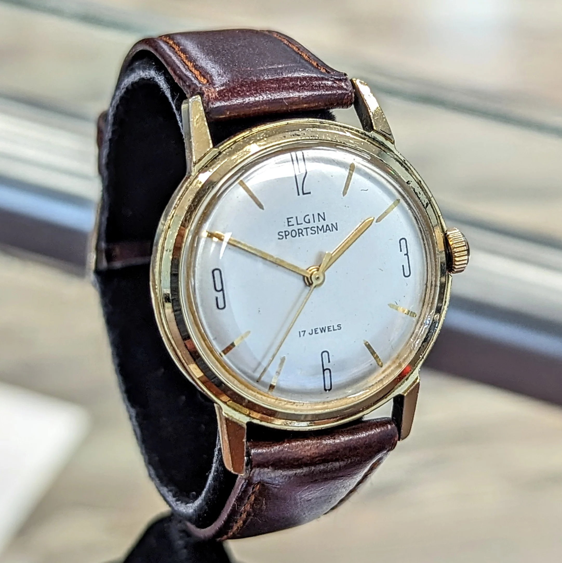 1955 ELGIN Sportsman Watch Grade 720 17 Jewels Wristwatch Ref. 6922 Round Case - Image 3