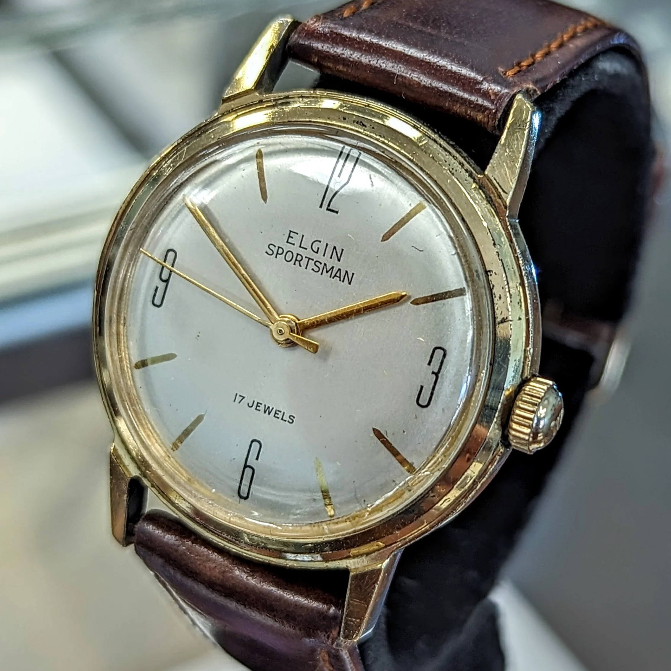 1955 ELGIN Sportsman Watch Grade 720 17 Jewels Wristwatch Ref. 6922 Round Case - Image 4