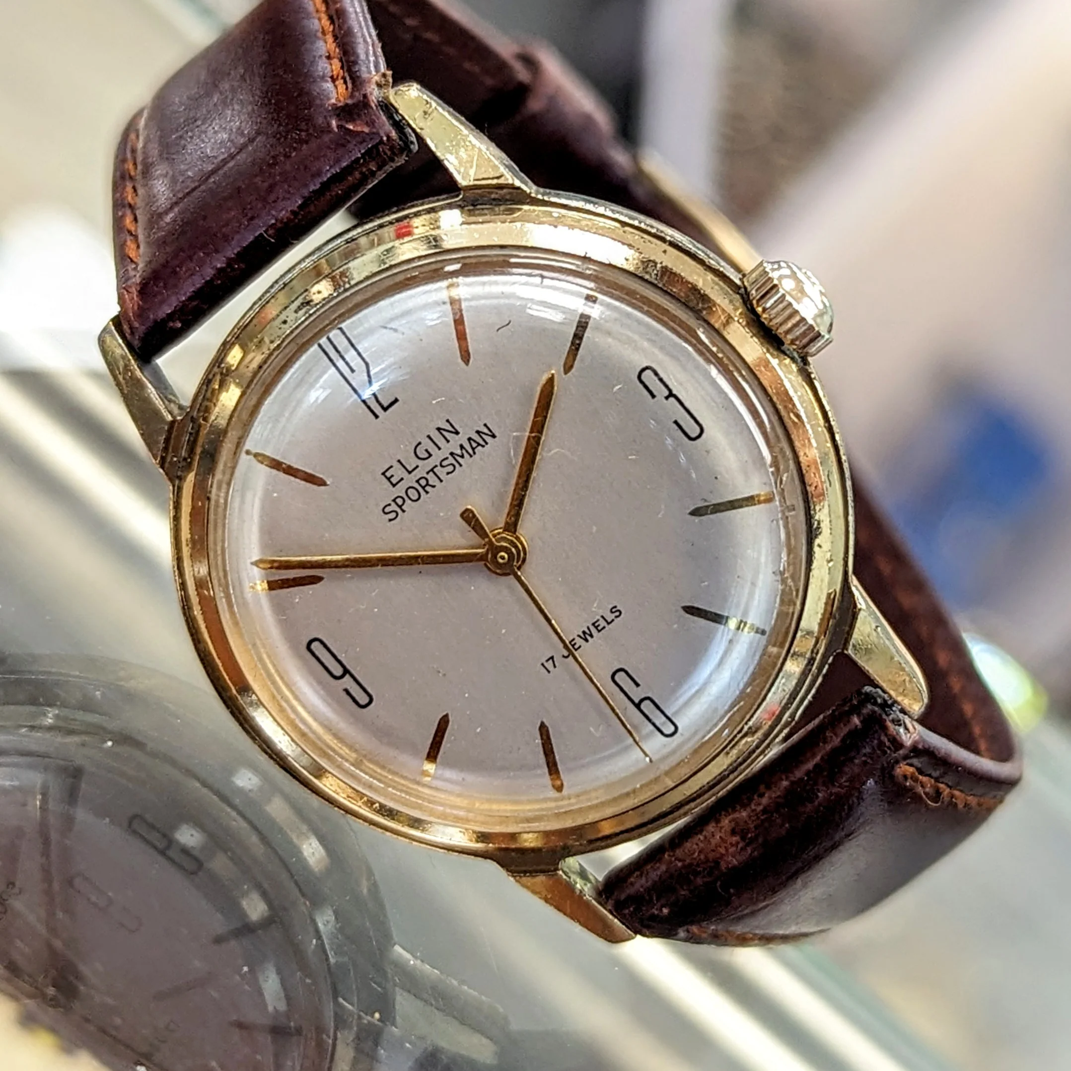 1955 ELGIN Sportsman Watch Grade 720 17 Jewels Wristwatch Ref. 6922 Round Case - Image 7