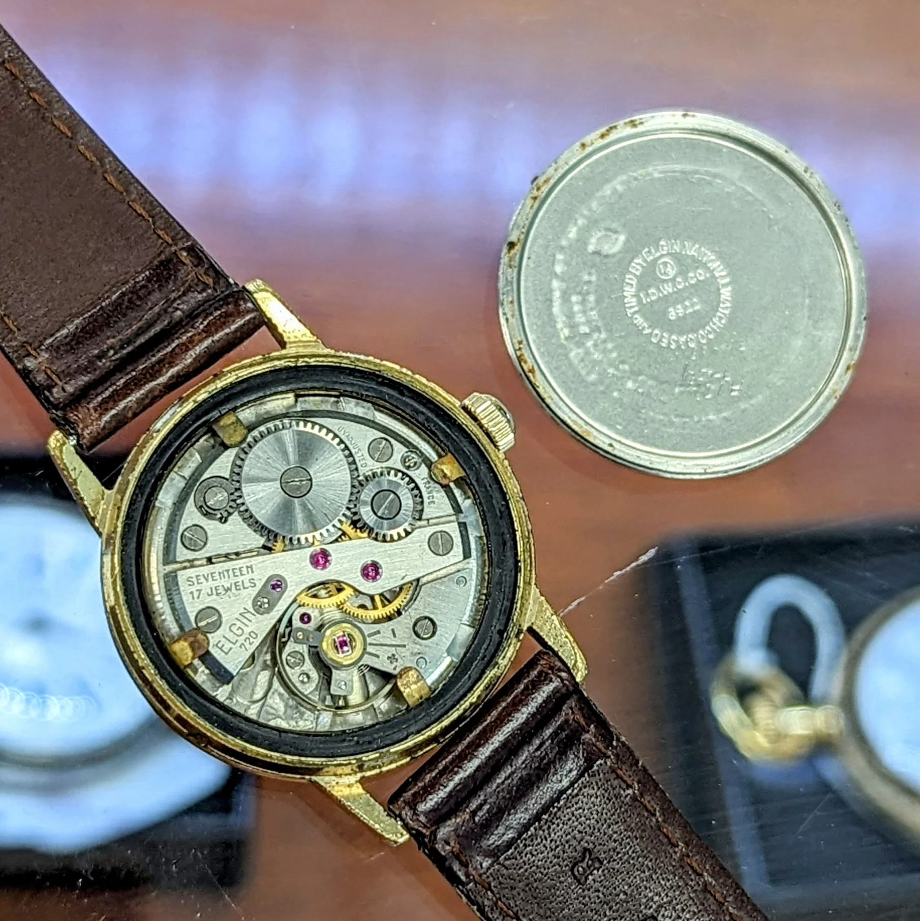 1955 ELGIN Sportsman Watch Grade 720 17 Jewels Wristwatch Ref. 6922 Round Case - Image 9