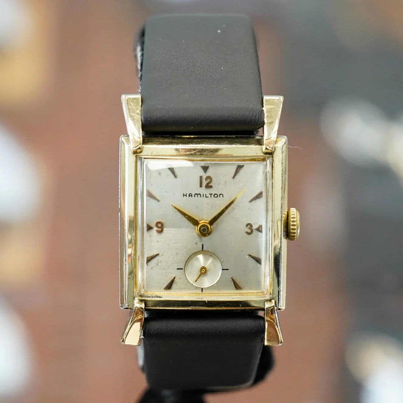 1955 HAMILTON Trent Watch 22 Jewels Cal. 770 10K G.F. Tank Case & Fancy Lugs U.S.A. Wristwatch - Image 2