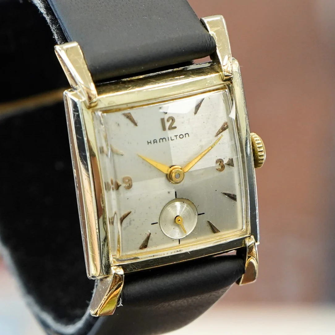 1955 HAMILTON Trent Watch 22 Jewels Cal. 770 10K G.F. Tank Case & Fancy Lugs U.S.A. Wristwatch - Image 3