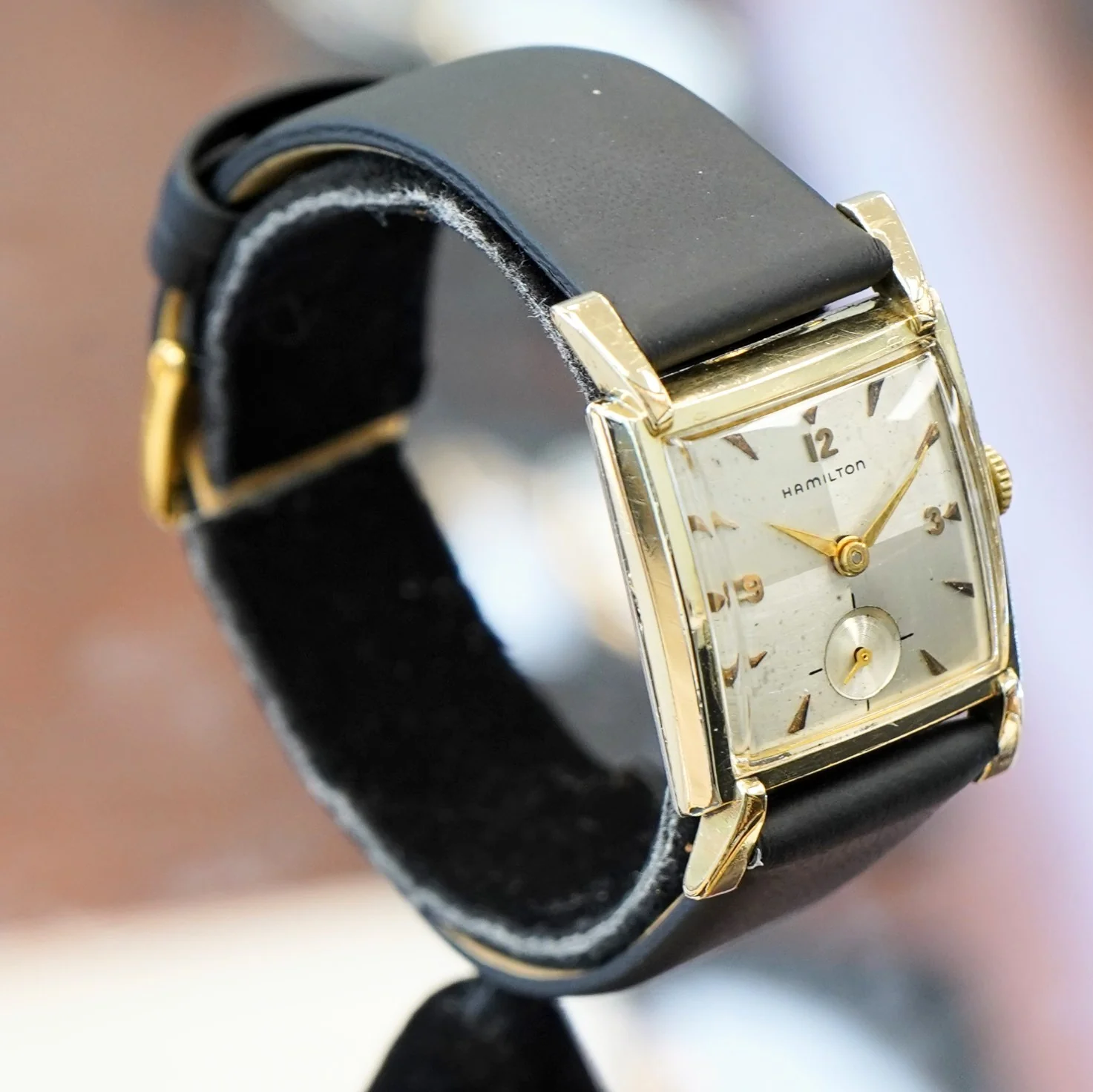 1955 HAMILTON Trent Watch 22 Jewels Cal. 770 10K G.F. Tank Case & Fancy Lugs U.S.A. Wristwatch - Image 4