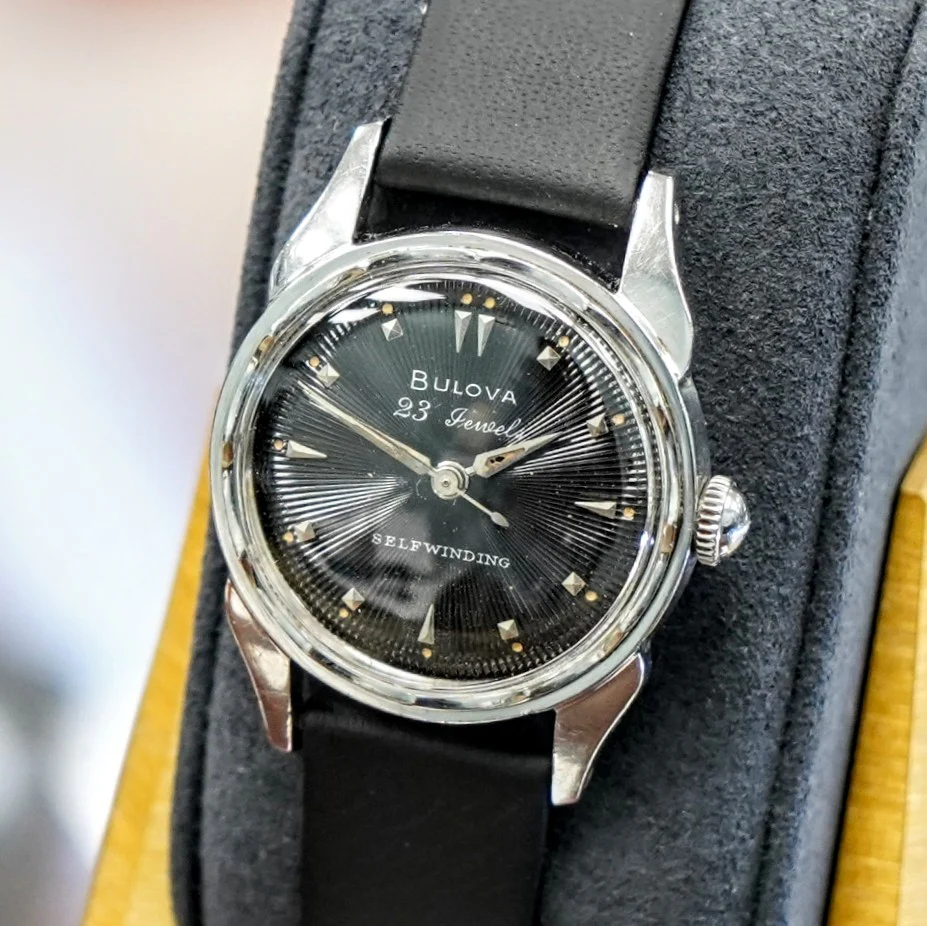 1957 BULOVA 23 "A" Selfwinding Watch 23 Jewels Cal. 10BPAC Black Dial Wristwatch - Image 4