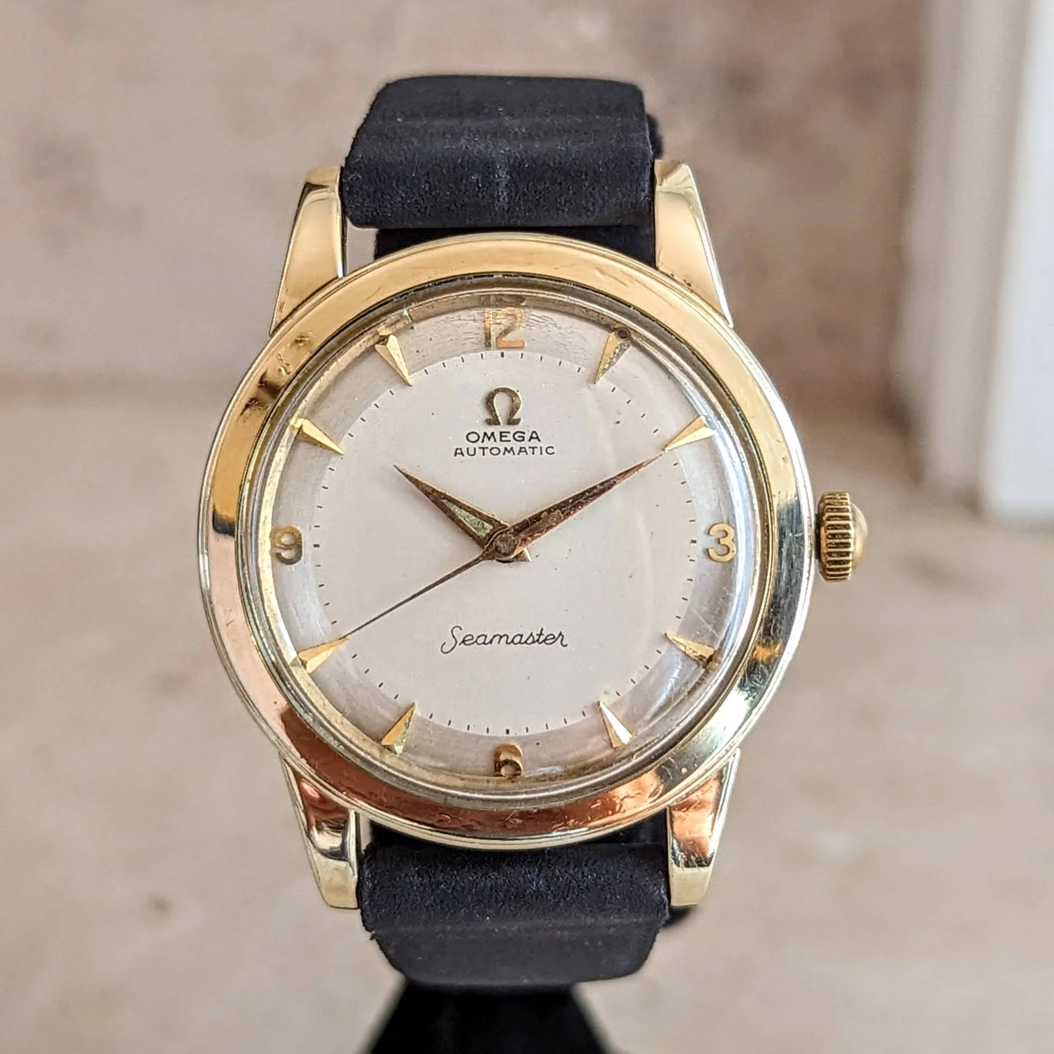 1958 OMEGA Seamaster Automatic Wristwatch Cal. 500 14K G.F. Vintage Watch Ref. G6250 - Image 2