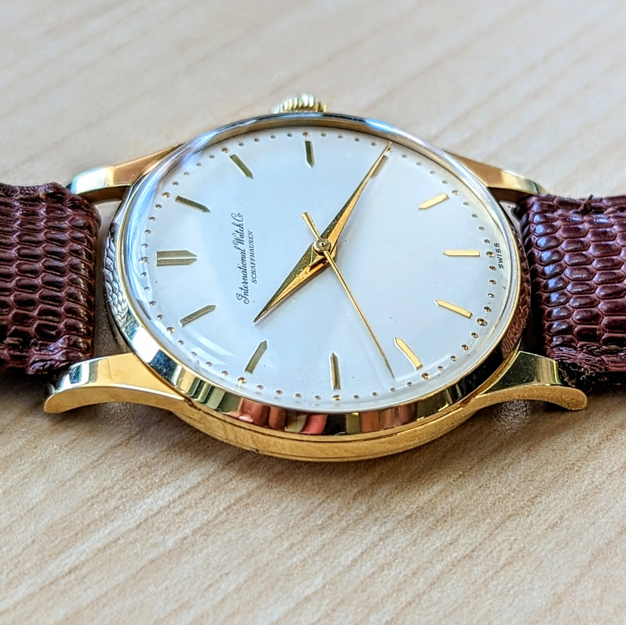 1960 International National Watch Co. 17 Jewels Cal. IWC 89 Wristwatch 18K GOLD - Image 12