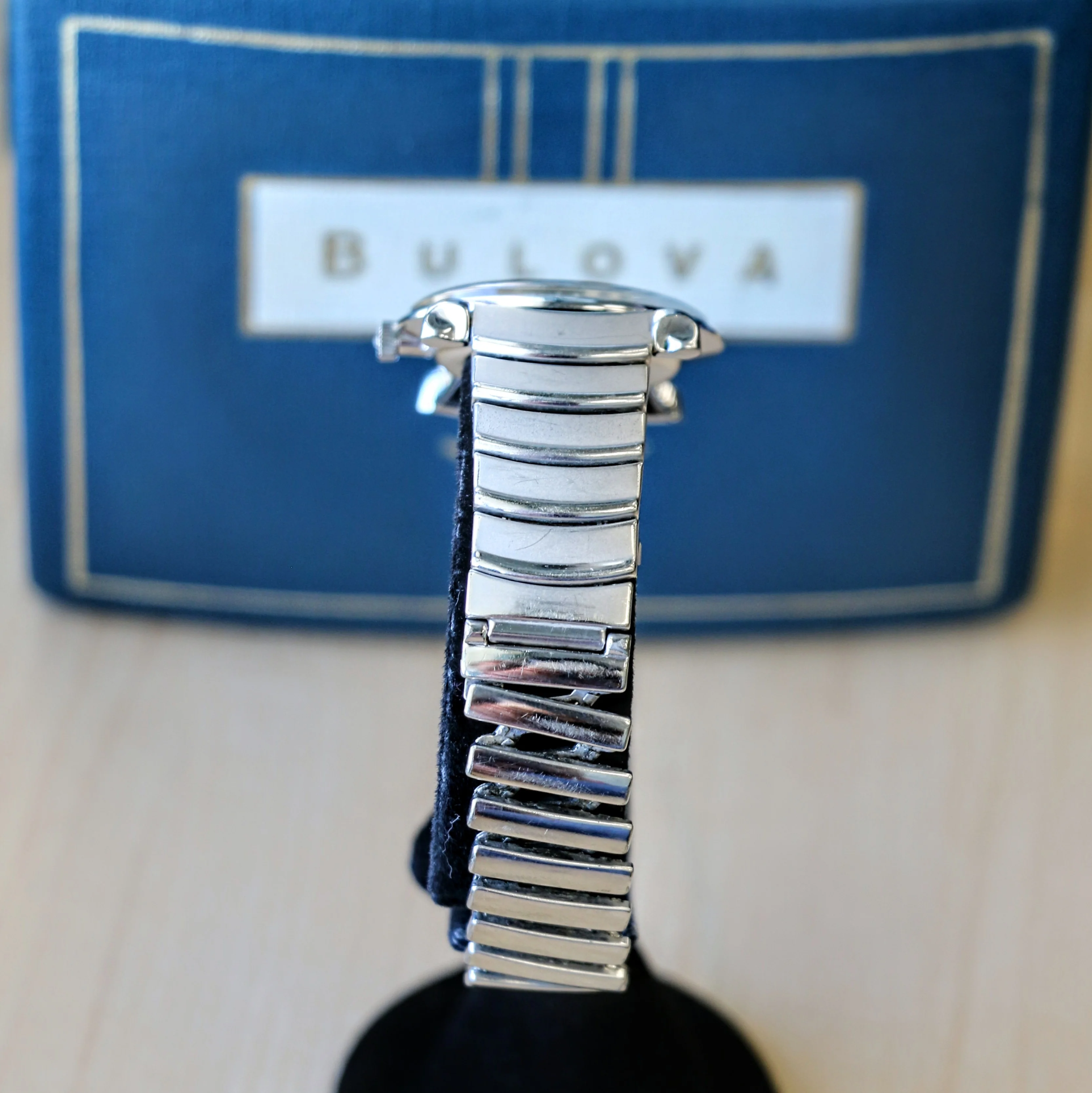 1960 BULOVA President "JW" 23 Jewels Waterproof Black Sunburst Dial - ALL ORIGINAL - Image 8