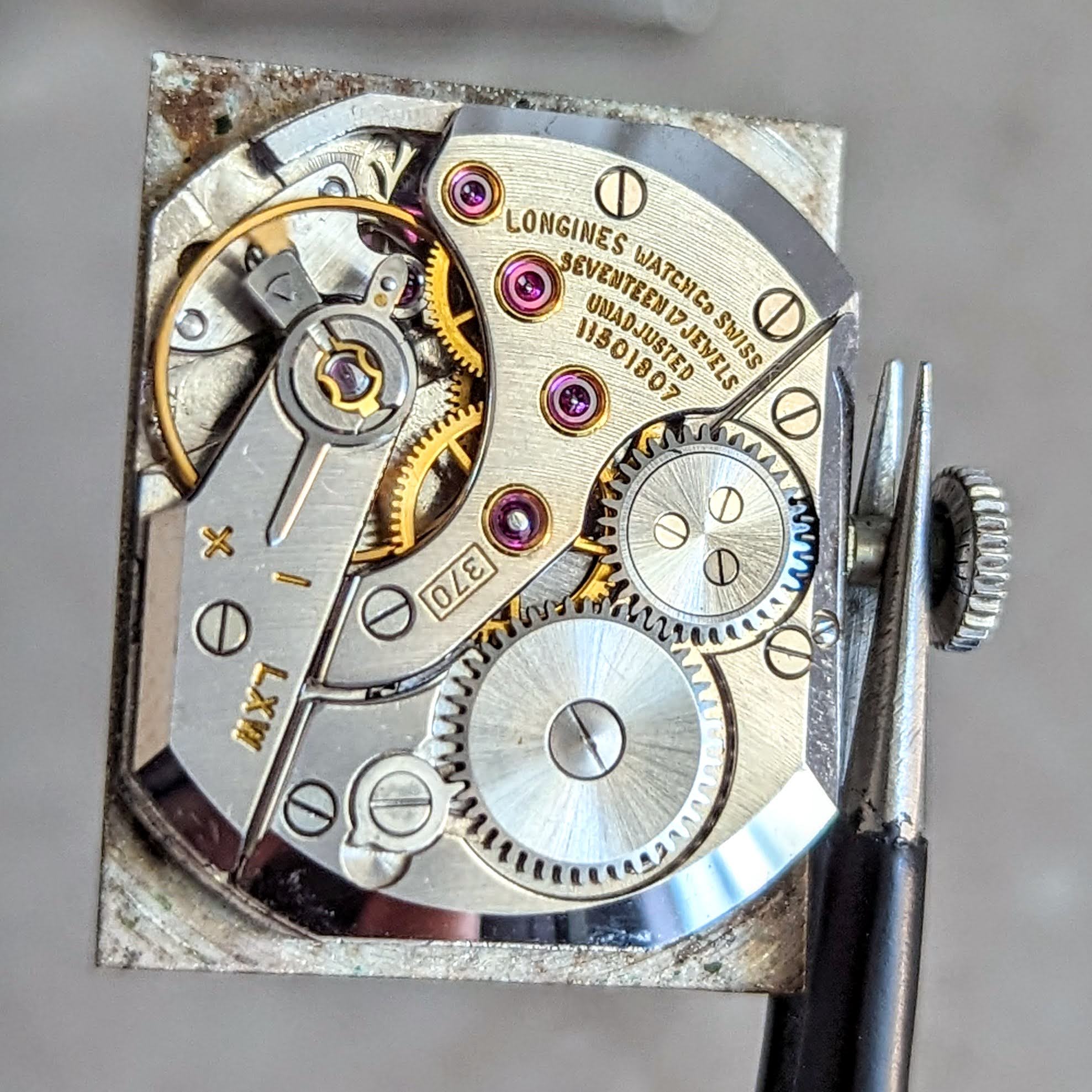 1960 LONGINES Wristwatch 14K White Gold - Diamond Dial 17 Jewels Cal. 370 Watch - Image 21