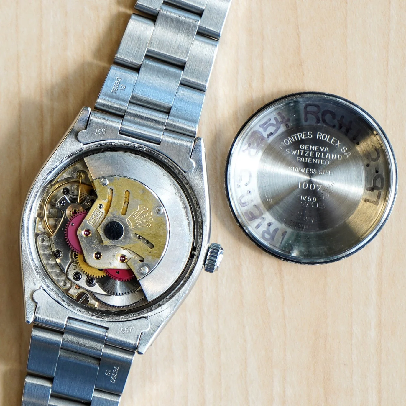 1960 ROLEX Oyster Perpetual 34mm Ref. 1005 ALL S.S. Fluted Bezel & Oyster Bracelet - Image 12