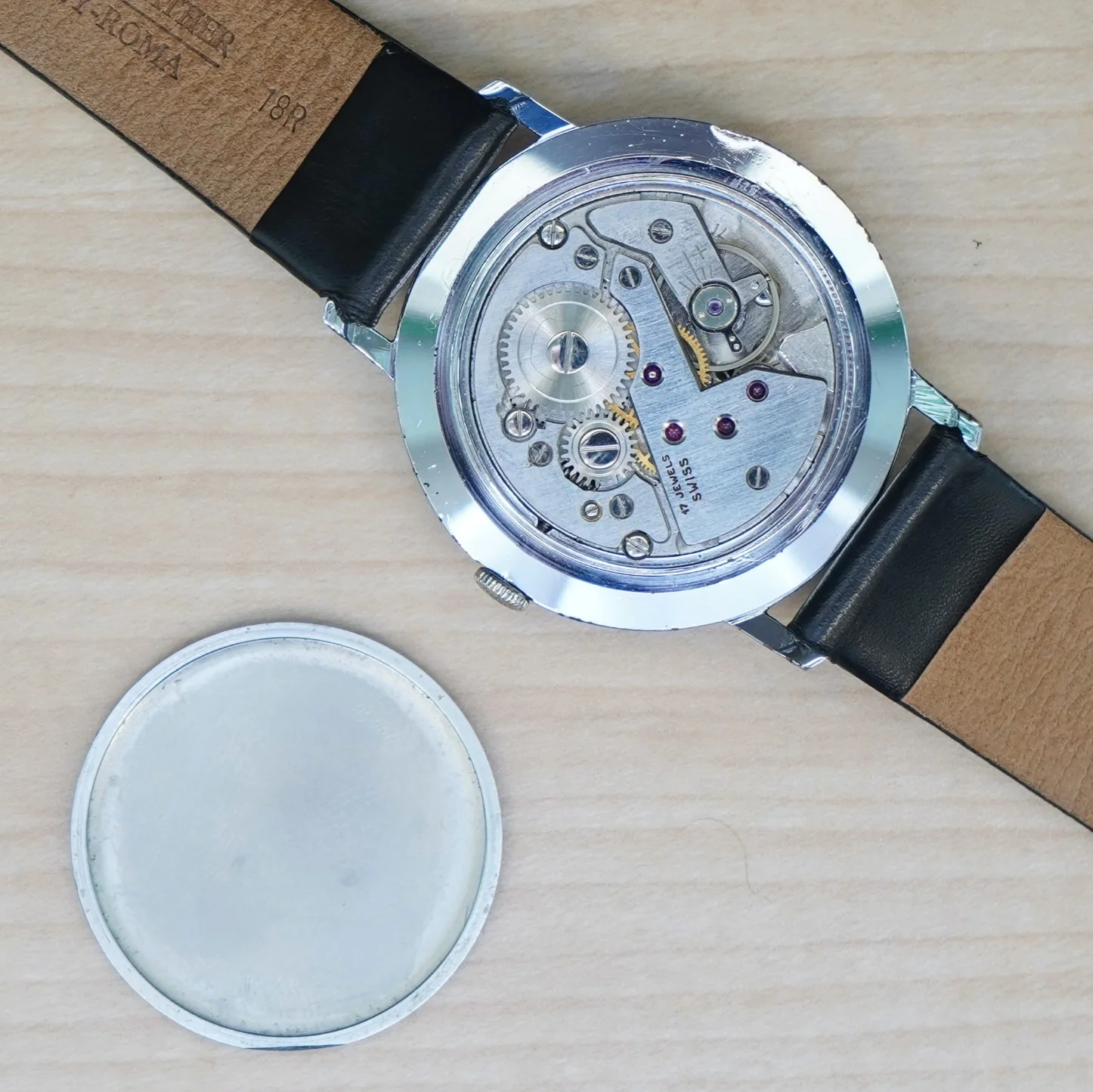 1960s AUREOLE Mystery Dial Watch 17 Jewels Diamond Dial Wristwatch Swiss Made - Image 11