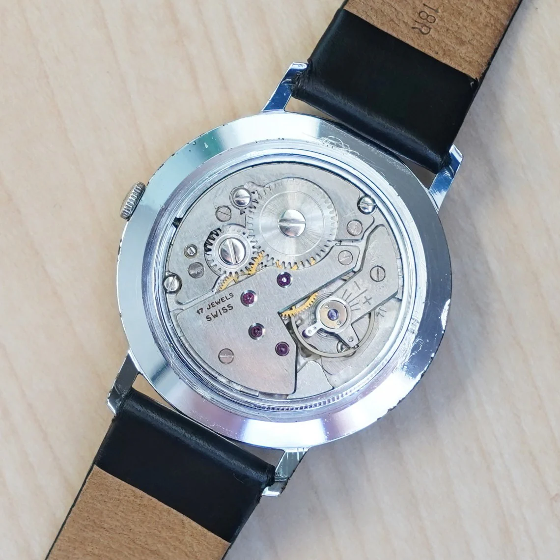 1960s AUREOLE Mystery Dial Watch 17 Jewels Diamond Dial Wristwatch Swiss Made - Image 13
