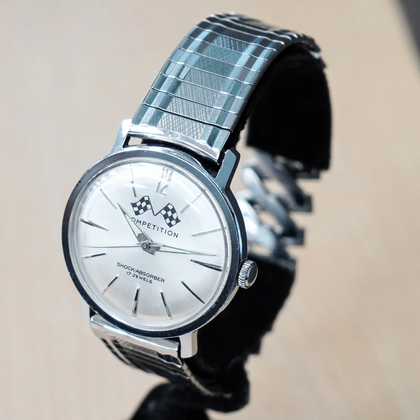1960s Benrus COMPETITION Watch 17 Jewels Wristwatch Model 11E4B8 Display Back - Image 5