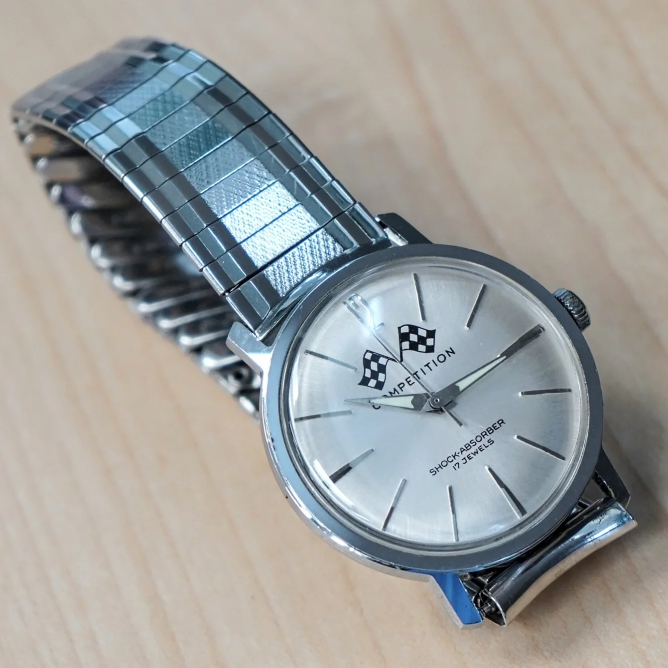 1960s Benrus COMPETITION Watch 17 Jewels Wristwatch Model 11E4B8 Display Back - Image 9