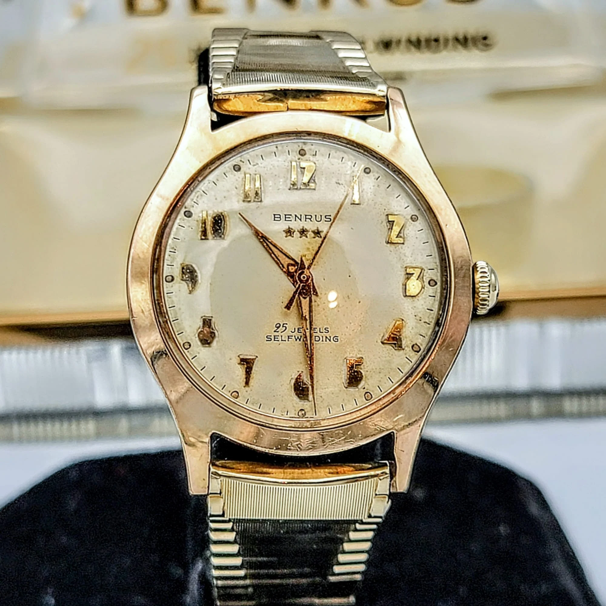 1960's BENRUS Three Stars Self-Winding Watch Cal. ETA 2375 - Image 3