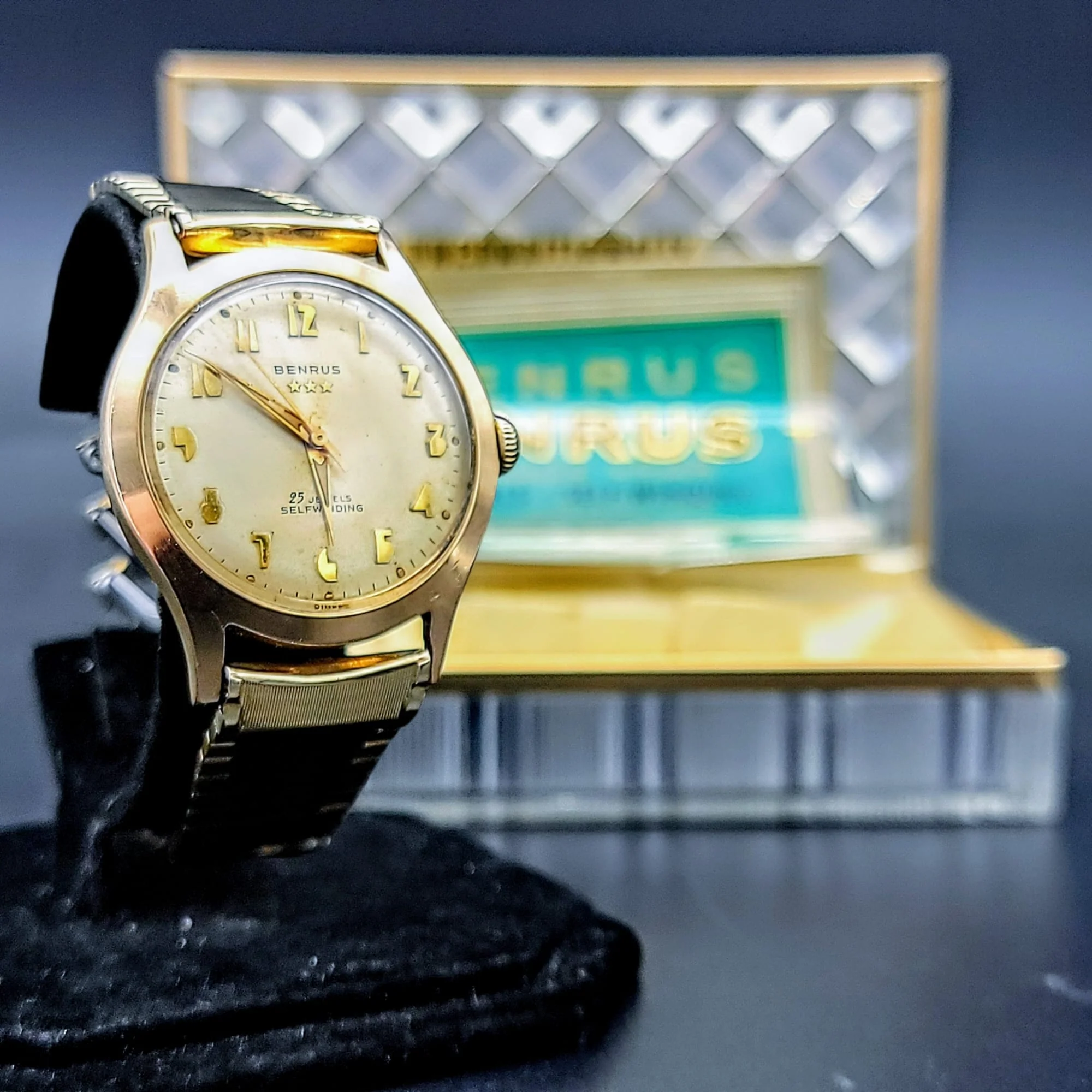 1960's BENRUS Three Stars Self-Winding Watch Cal. ETA 2375 - Image 4