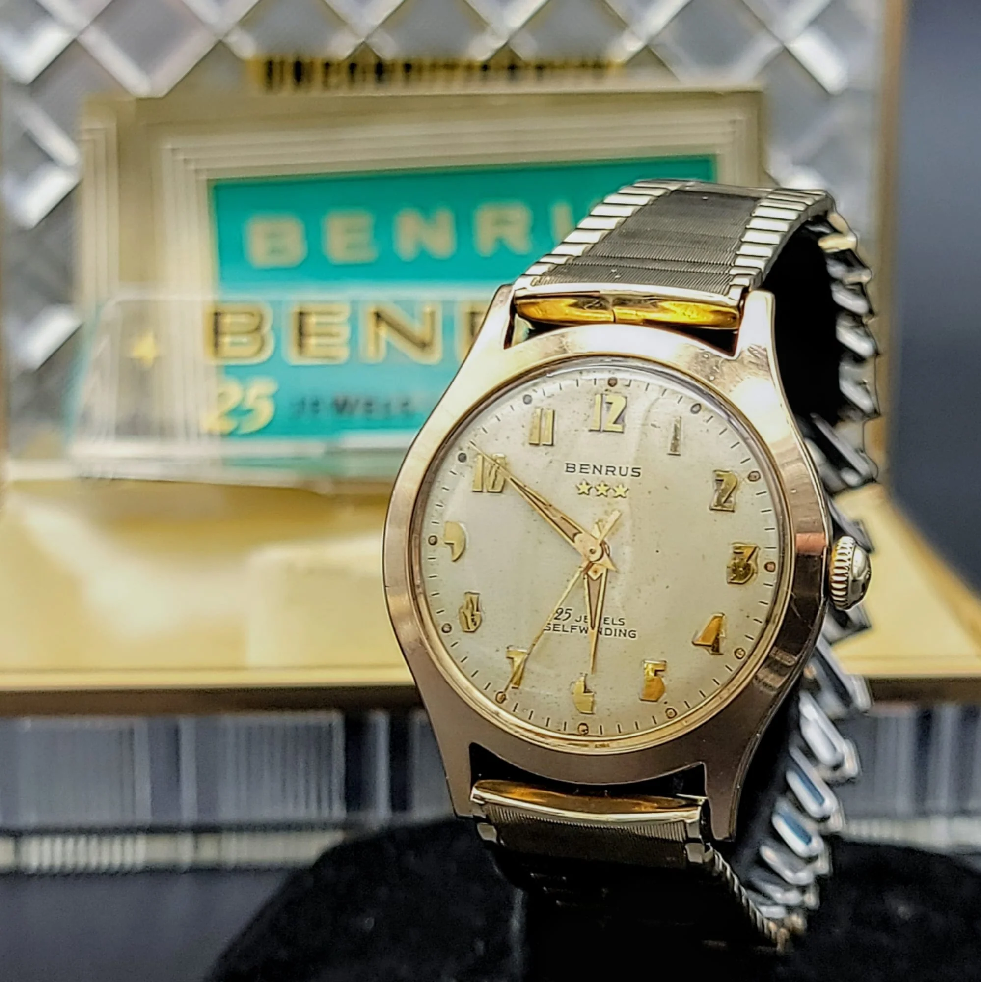 1960's BENRUS Three Stars Self-Winding Watch Cal. ETA 2375 - Image 5