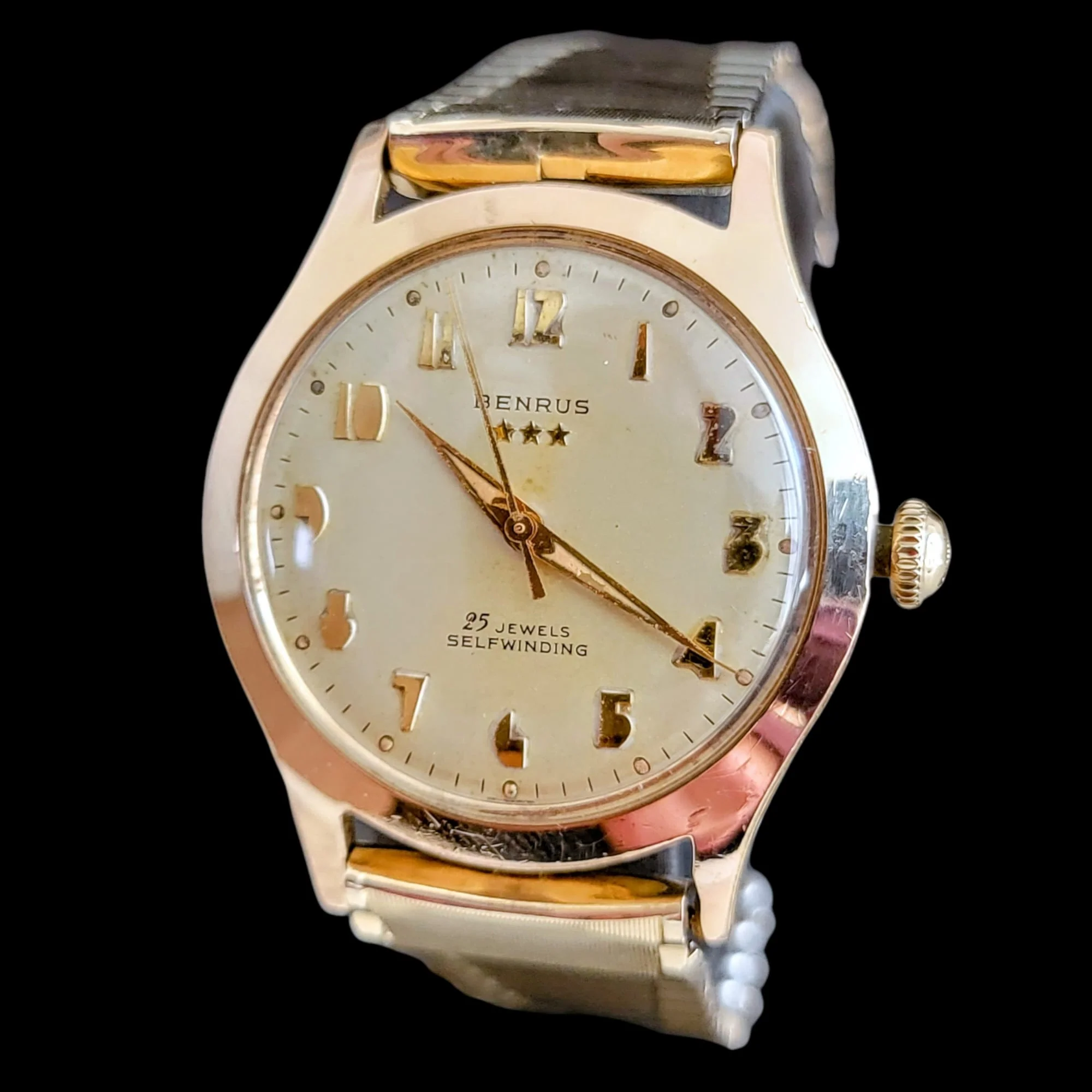 1960's BENRUS Three Stars Self-Winding Watch Cal. ETA 2375 - Image 7