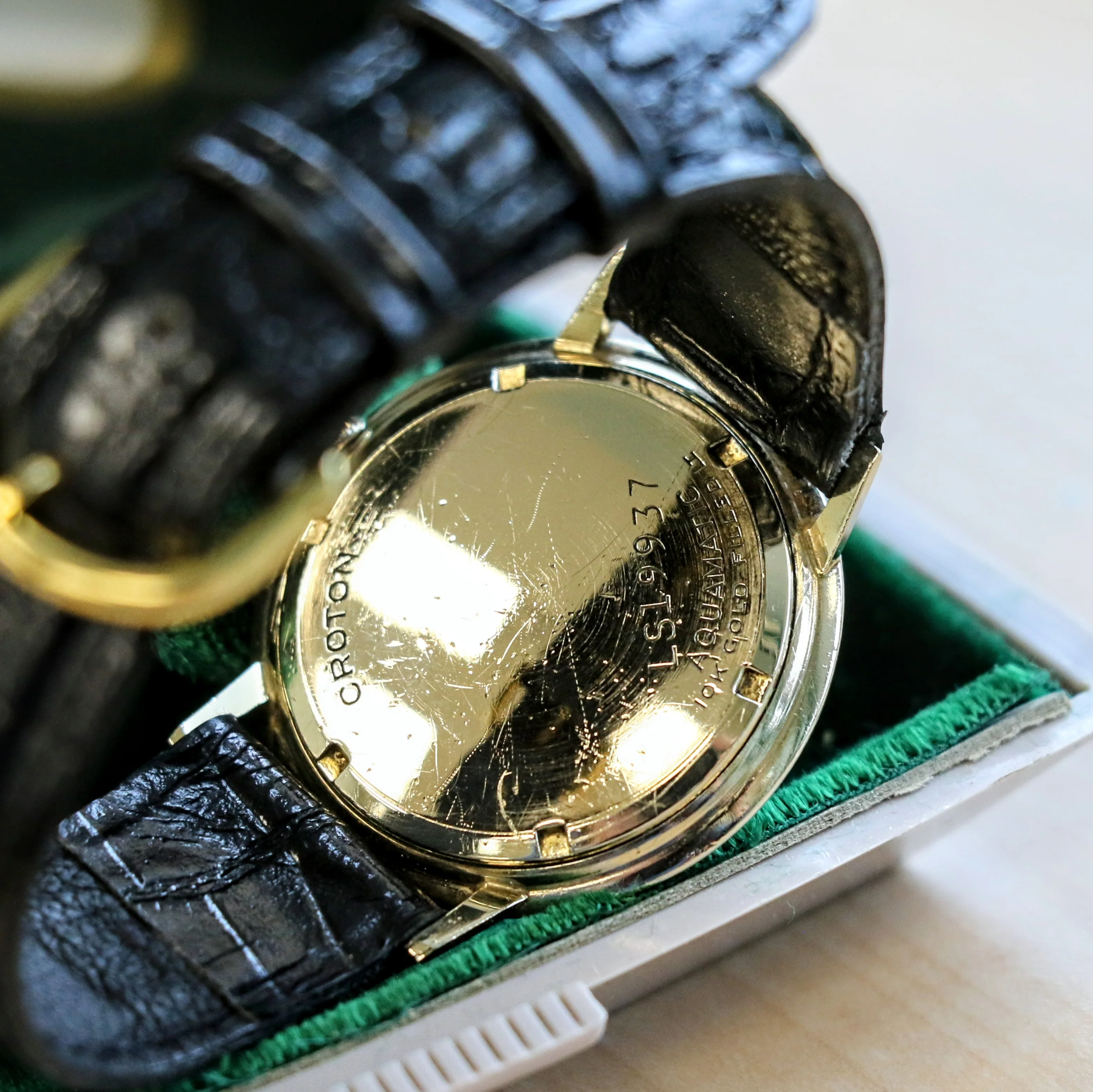 1960s CROTON Nivada Grenchen Aquamatic Watch 17 Jewels Vintage Automatic Wristwatch 10K GF - Image 12