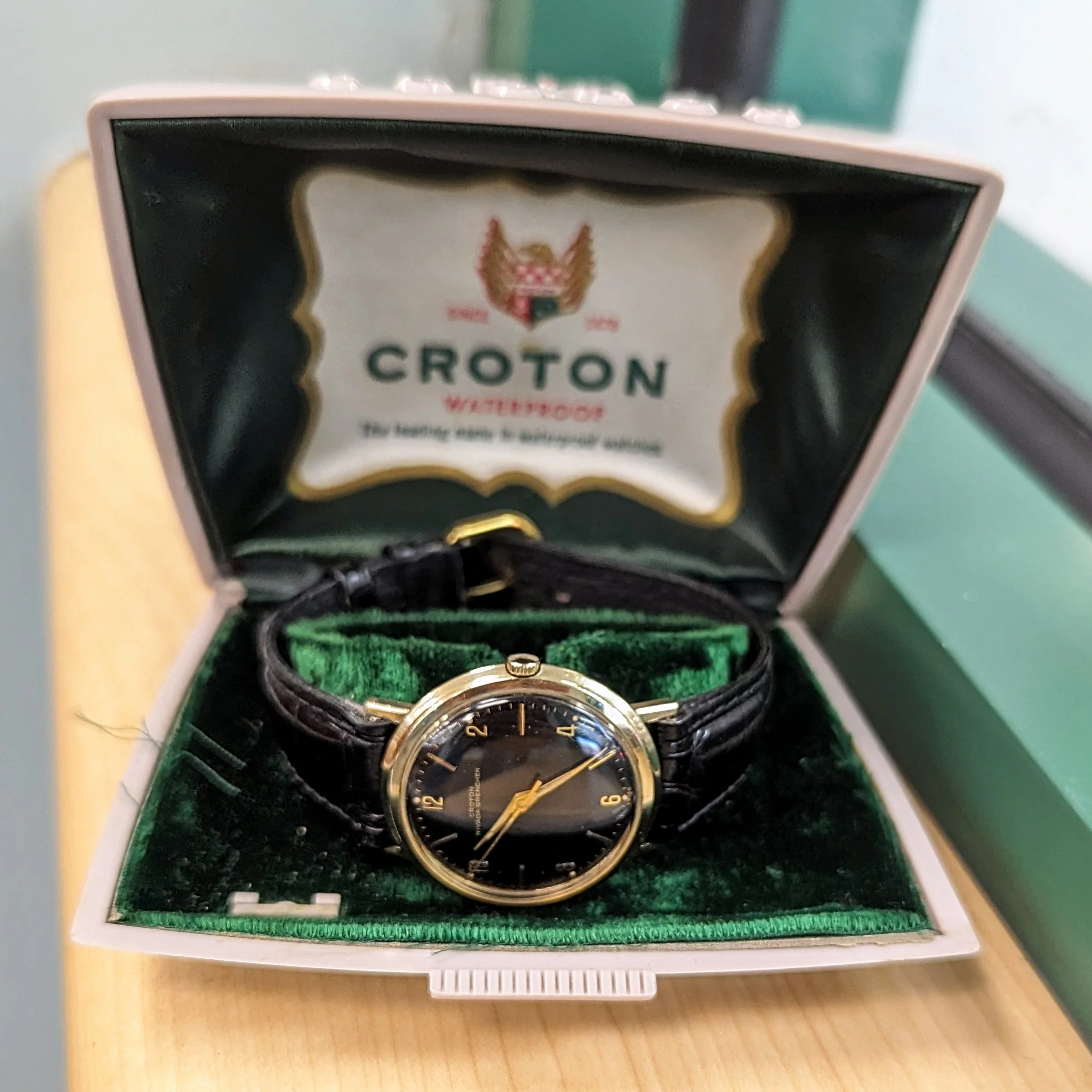1960s CROTON Nivada Grenchen Aquamatic Watch 17 Jewels Vintage Automatic Wristwatch 10K GF - Image 13