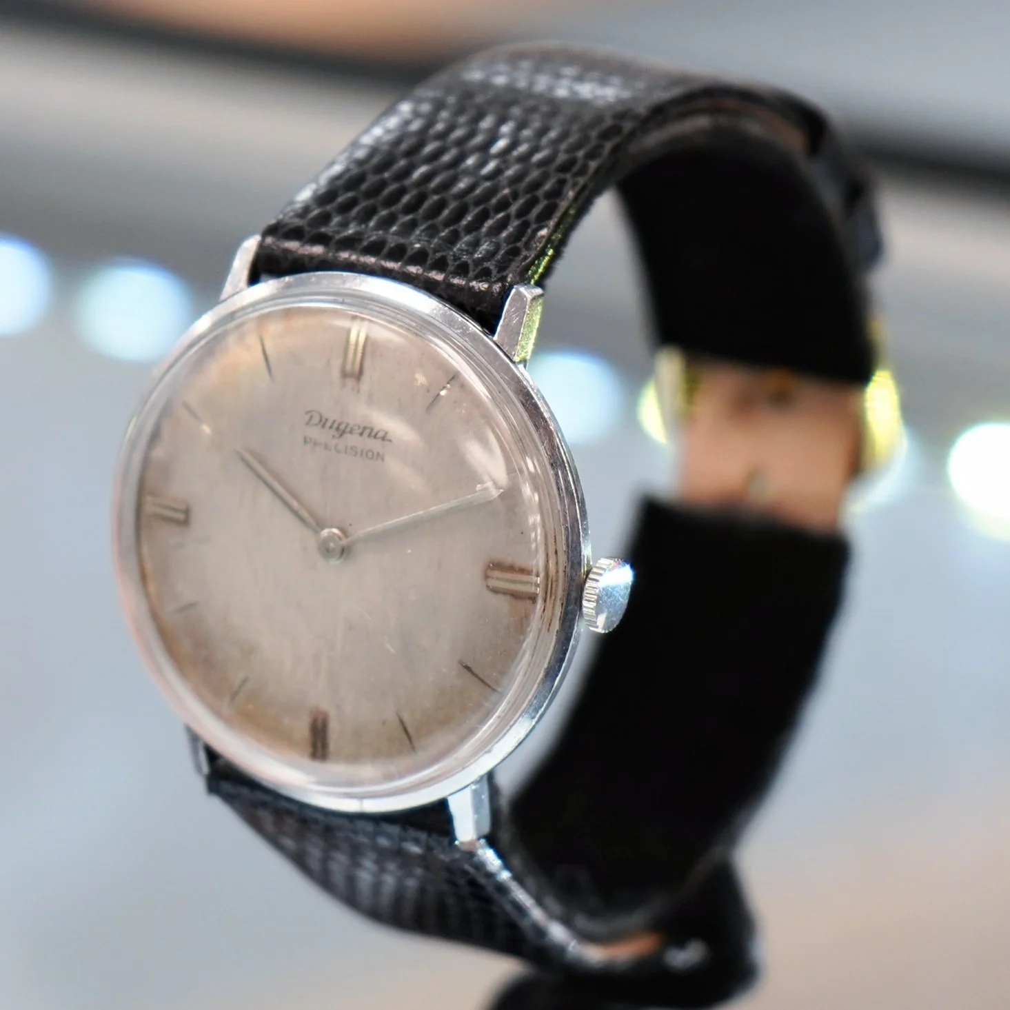 1960's DUGENA Precision Watch Jumbo Case 17 Jewels Cal. 280 Swiss Wristwatch - Image 2