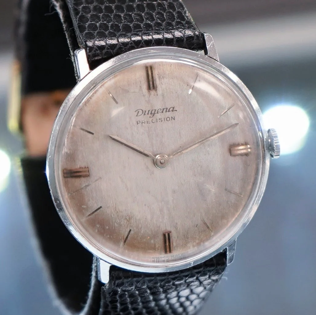 1960's DUGENA Precision Watch Jumbo Case 17 Jewels Cal. 280 Swiss Wristwatch - Image 5