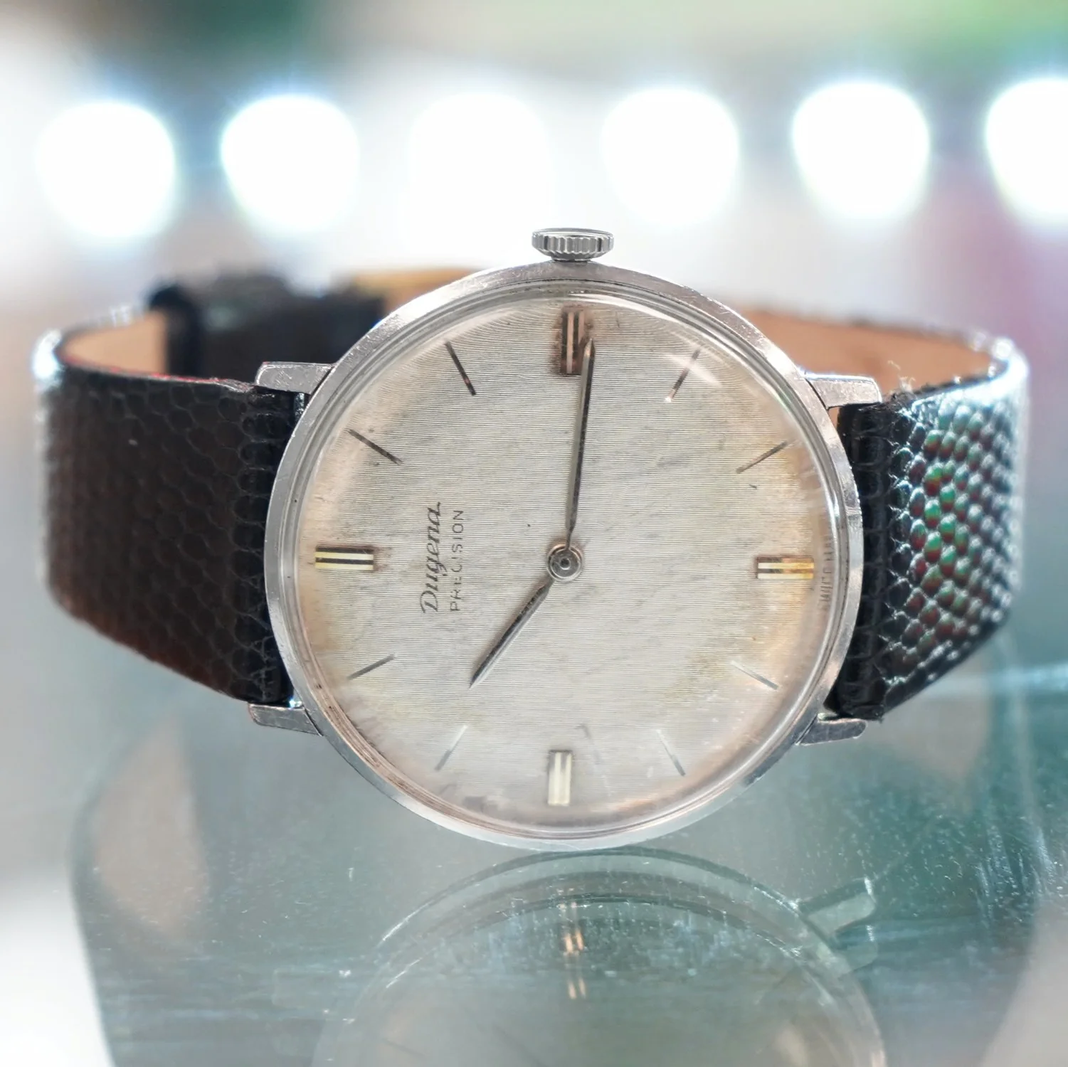 1960's DUGENA Precision Watch Jumbo Case 17 Jewels Cal. 280 Swiss Wristwatch - Image 6