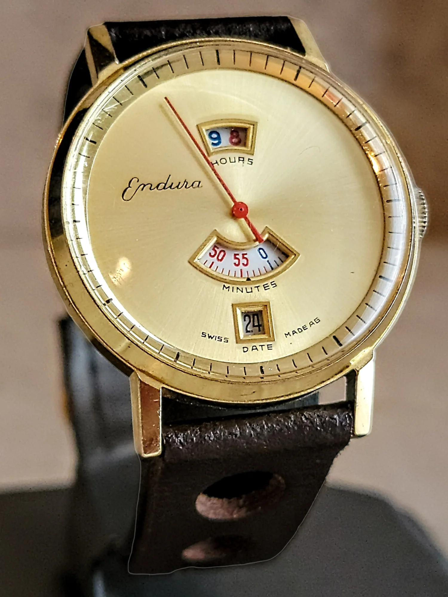 1960's ENDURA Direct Read Watch Digital & Mechanical Watch Cal. EB 8800 Swiss - Image 4