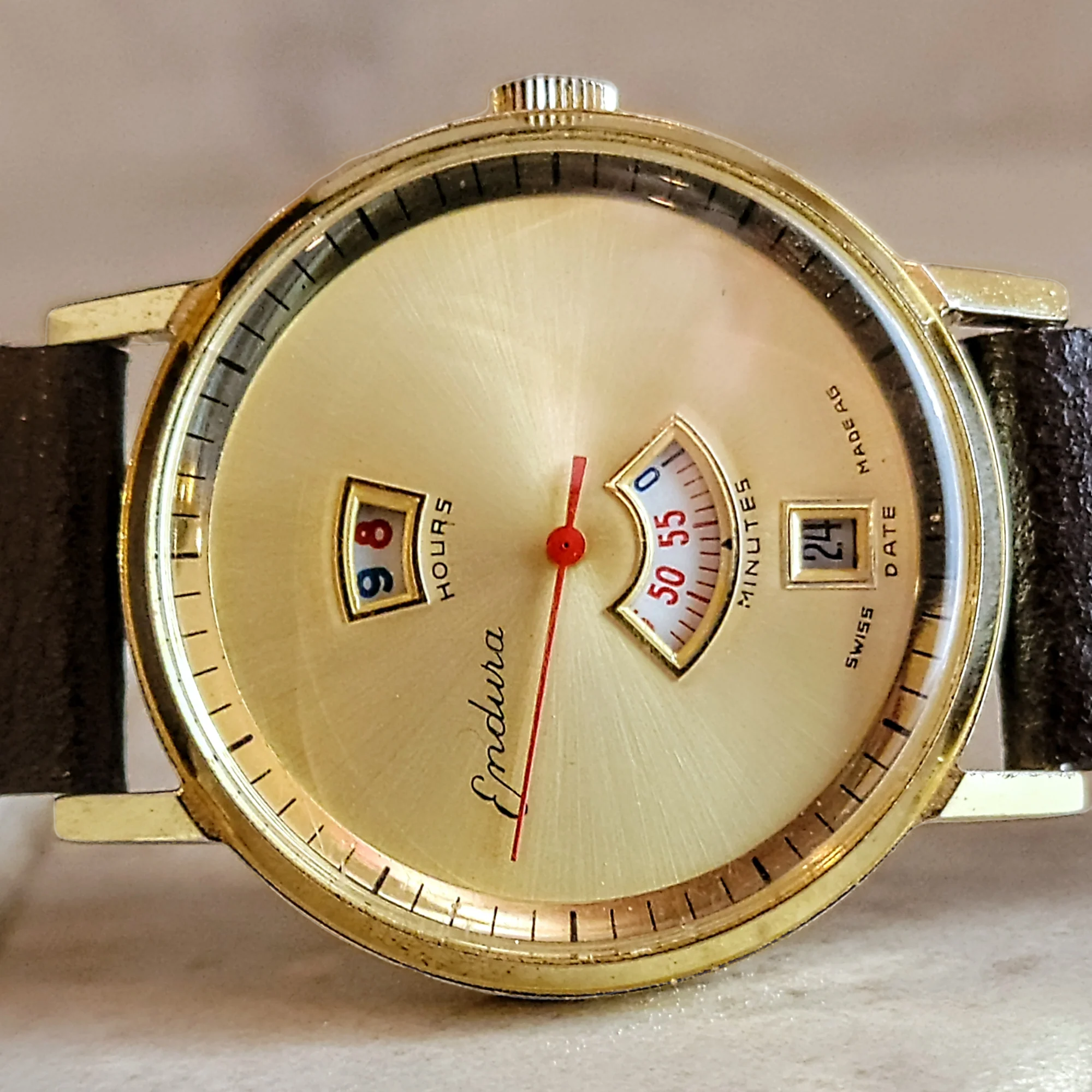 1960's ENDURA Direct Read Watch Digital & Mechanical Watch Cal. EB 8800 Swiss - Image 5