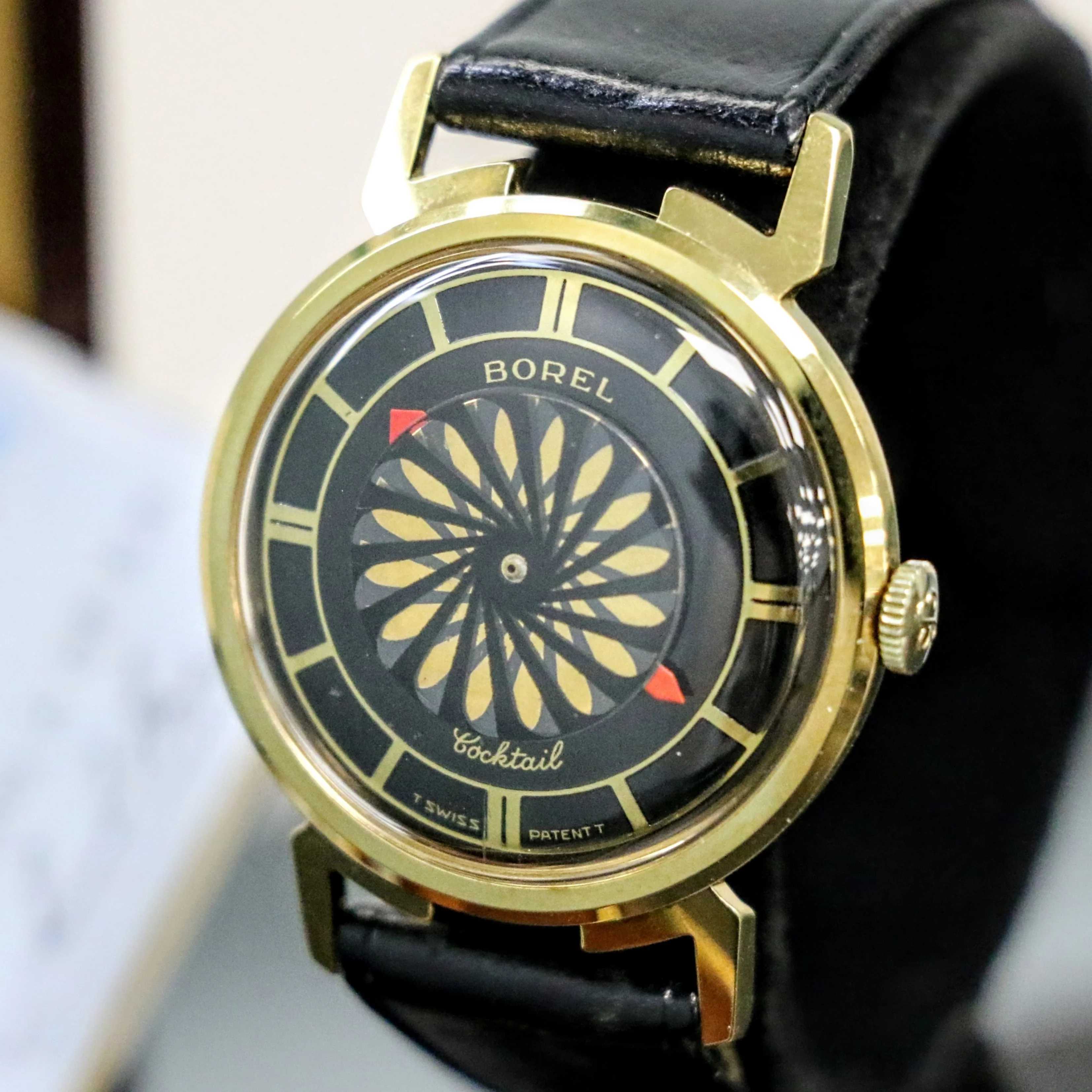 1960s ERNEST BOREL Men's Cocktail Watch Kaleidoscope Dial 32mm Swiss Wristwatch - ALL ORIGINAL! - Image 4